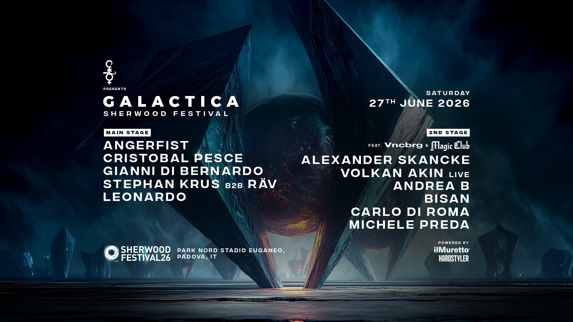 Galactica at Sherwood with Angerfist, Cristobal Pesce, Gianni Di Bernardo