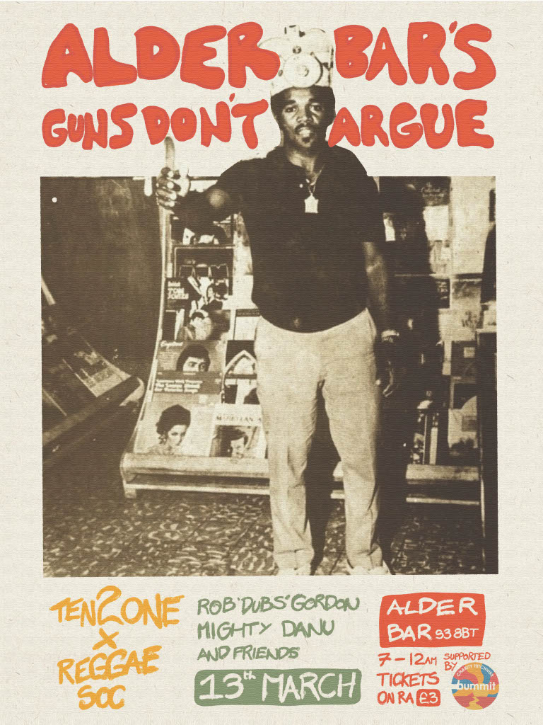 REGGAE SOC X TEN2ONE presents: Alder Bar's Guns Don't Argue