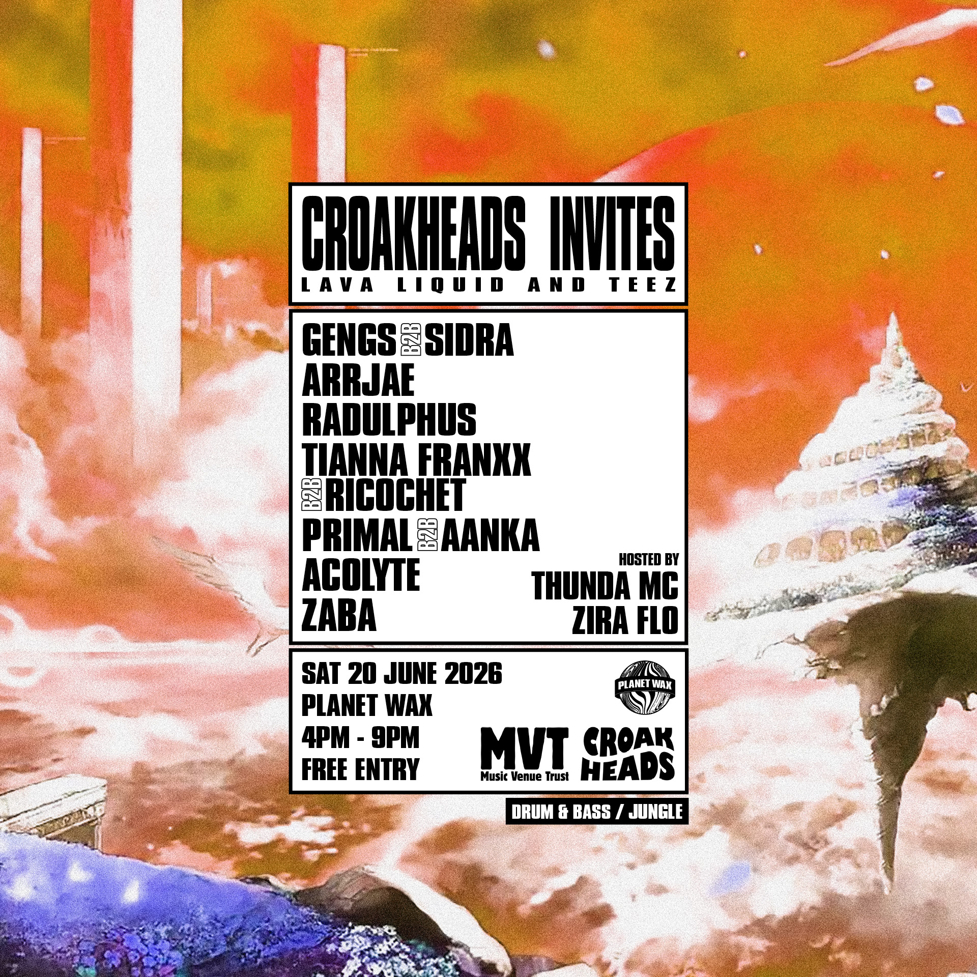 CROAKHEADS INVITES: LAVA LIQUID AND TEEZ