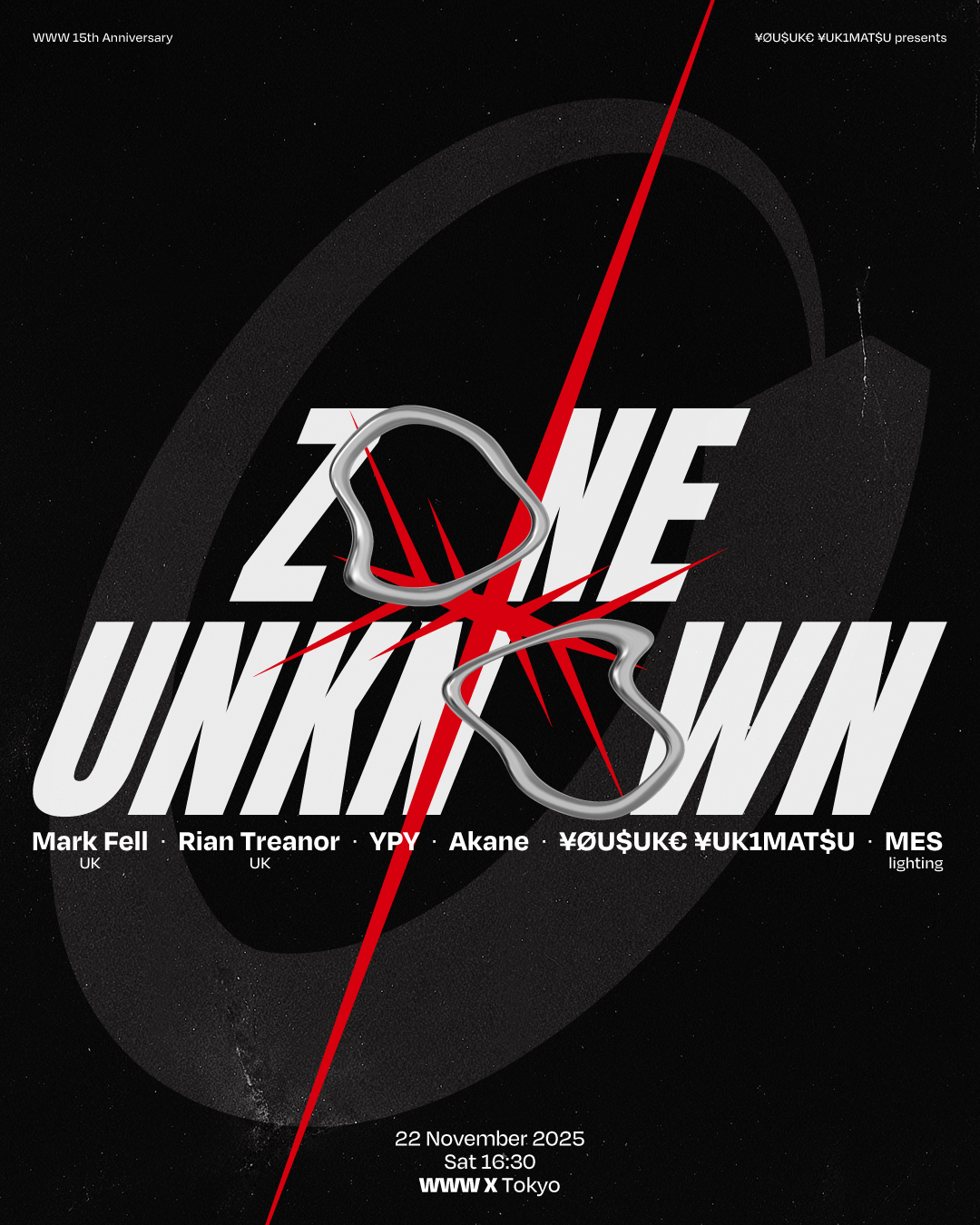 WWW 15th Anniversary ¥ØU$UK€ ¥UK1MAT$U presents Zone Unknown at