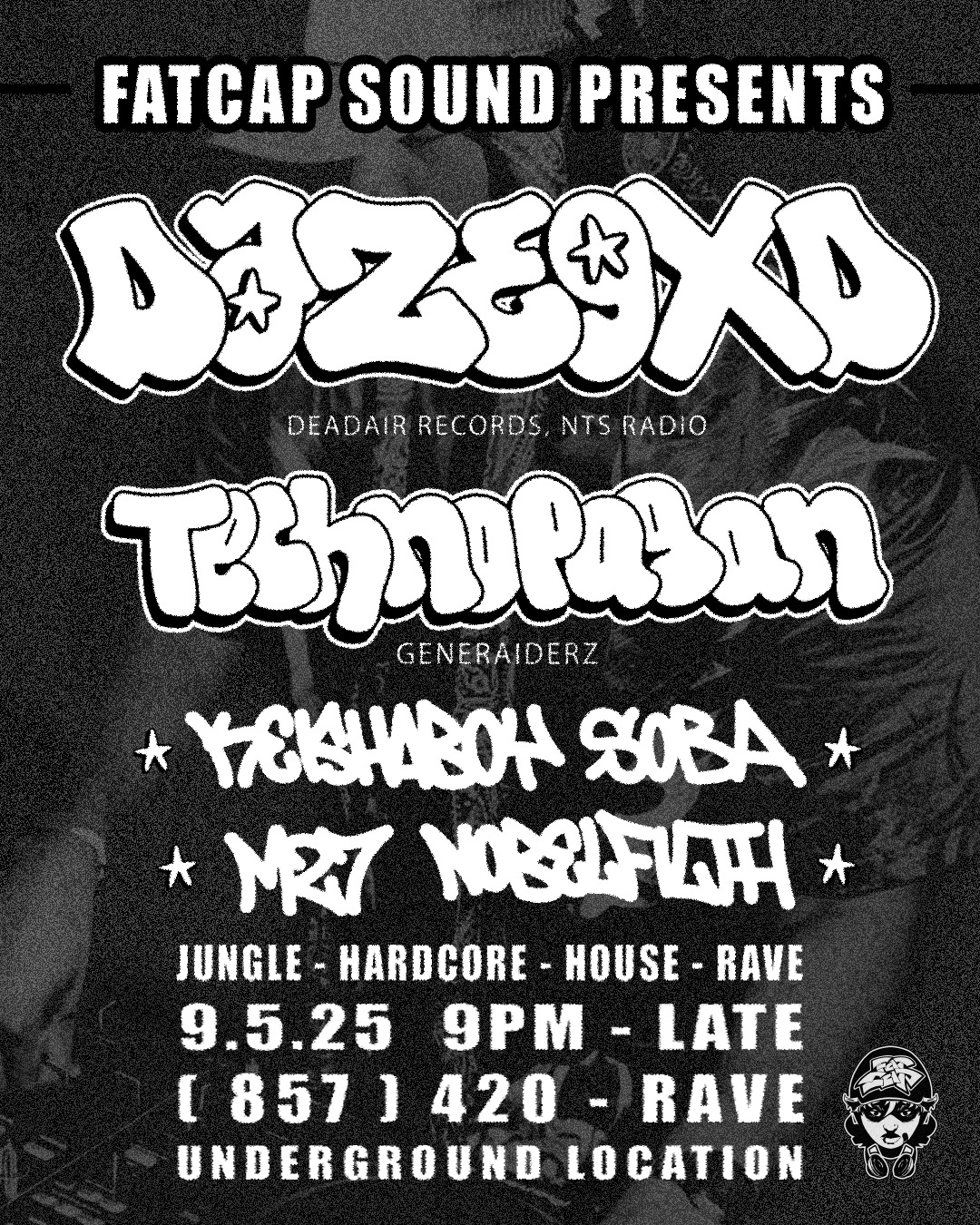 FatCap presents Dazegxd and Technopagan at TBA - UNDERGROUND