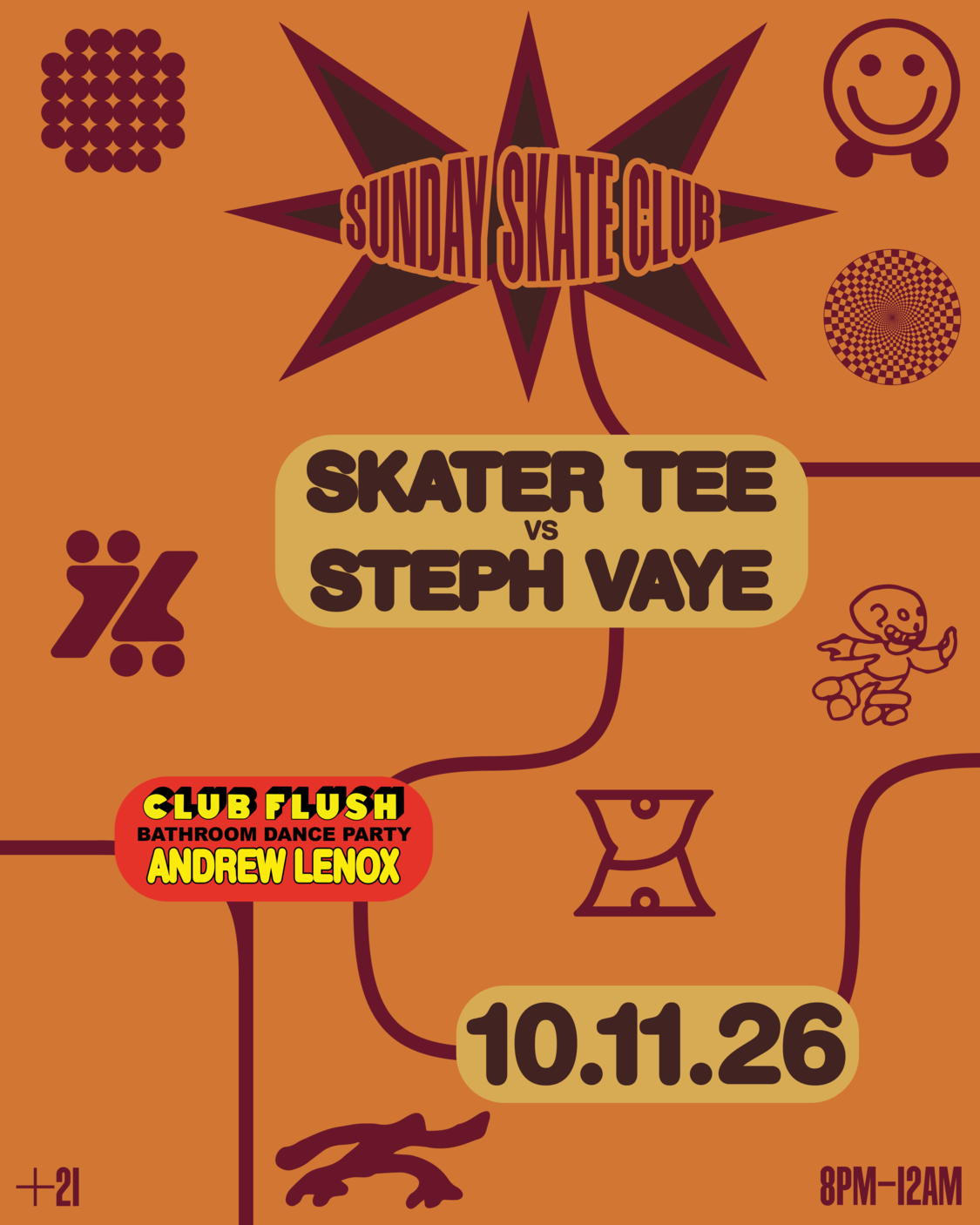 Sunday Skate Club: Skater Tee vs Steph Vaye - Club Flush: Andrew Lenox (skate)