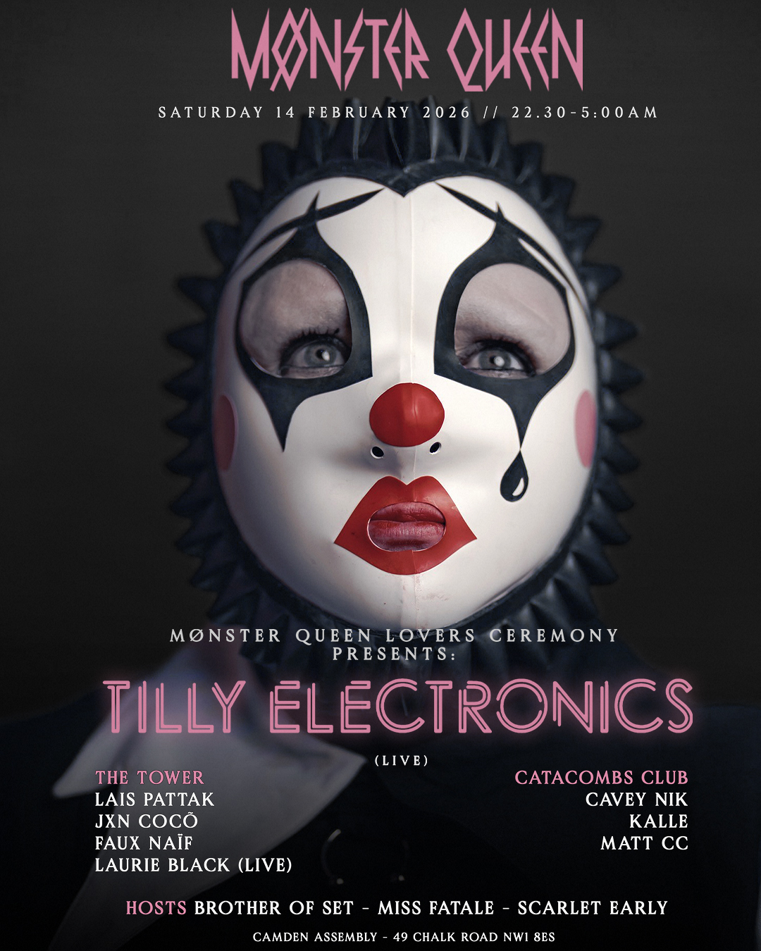Mønster Queen - THE LOVERS CEREMONY PRESENTS: TILLY ELECTRONICS + CATACOMBS CLUB 
