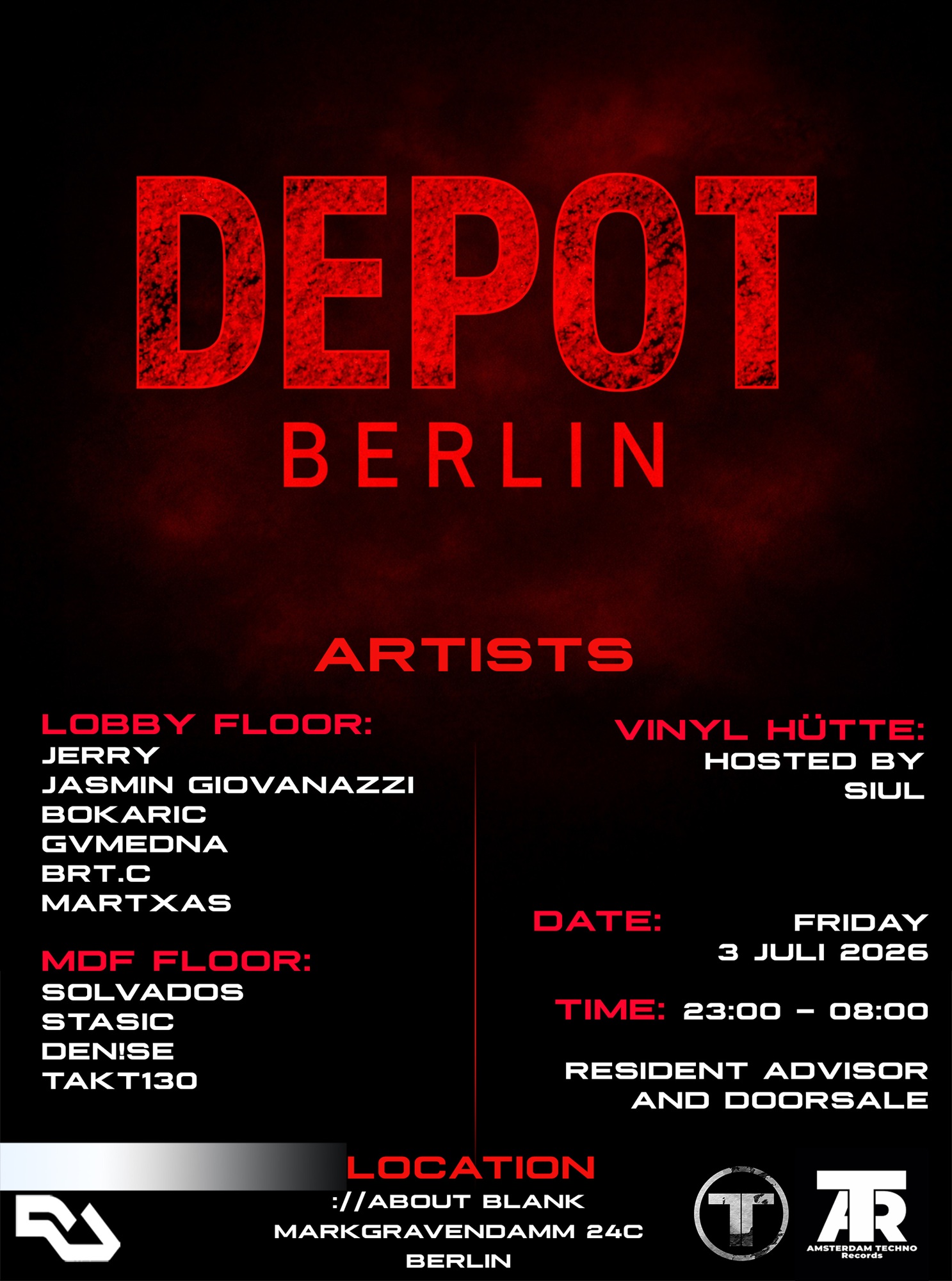 Amsterdam Techno Records and DEPOT BERLIN [Amsterdam & Berlin]