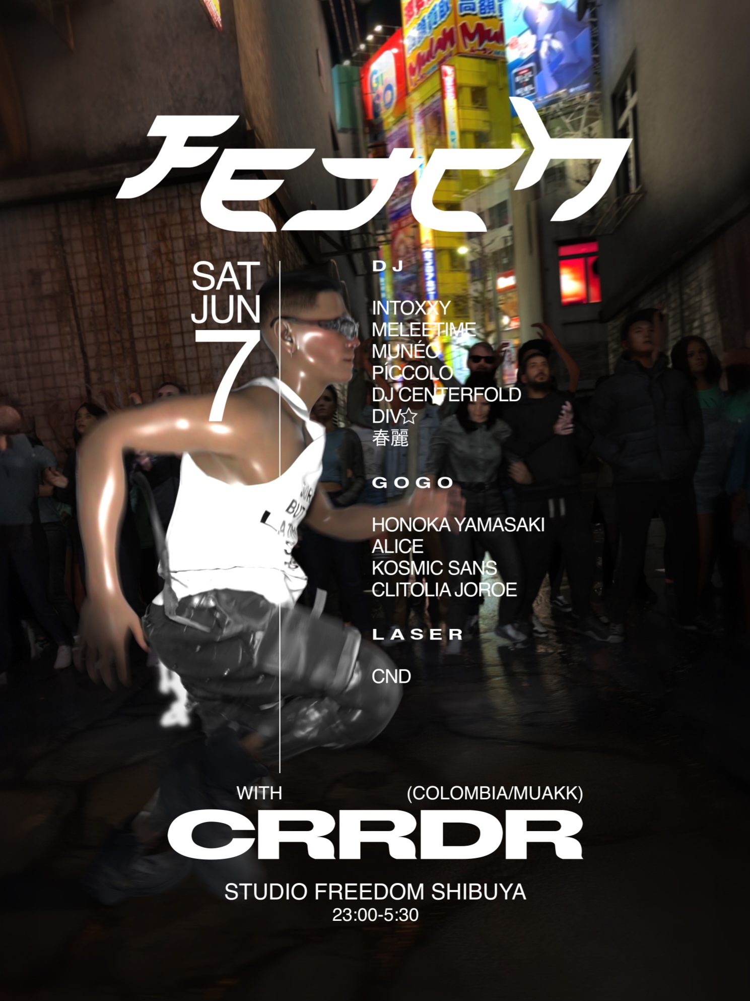 FETCH with CRRDR at Studio Freedom, Tokyo