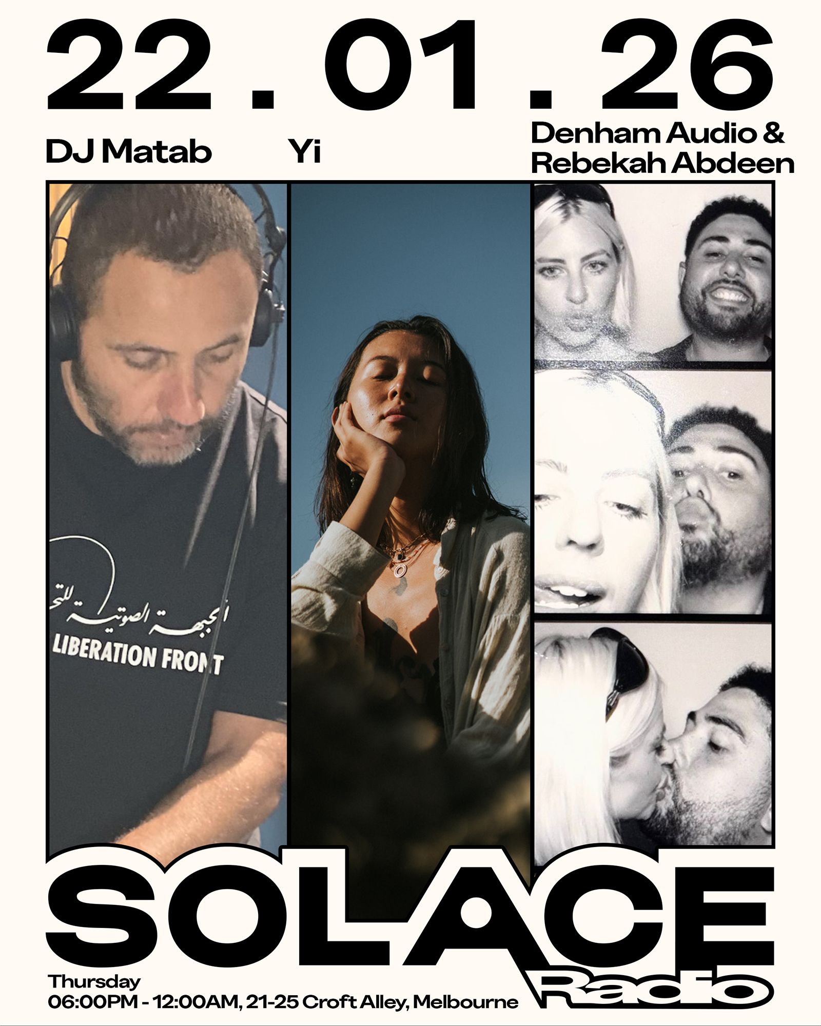 Solace Radio W/ DJ Matab, Yi, & Denham Audio b2b Rebekah Abdeen [UK]