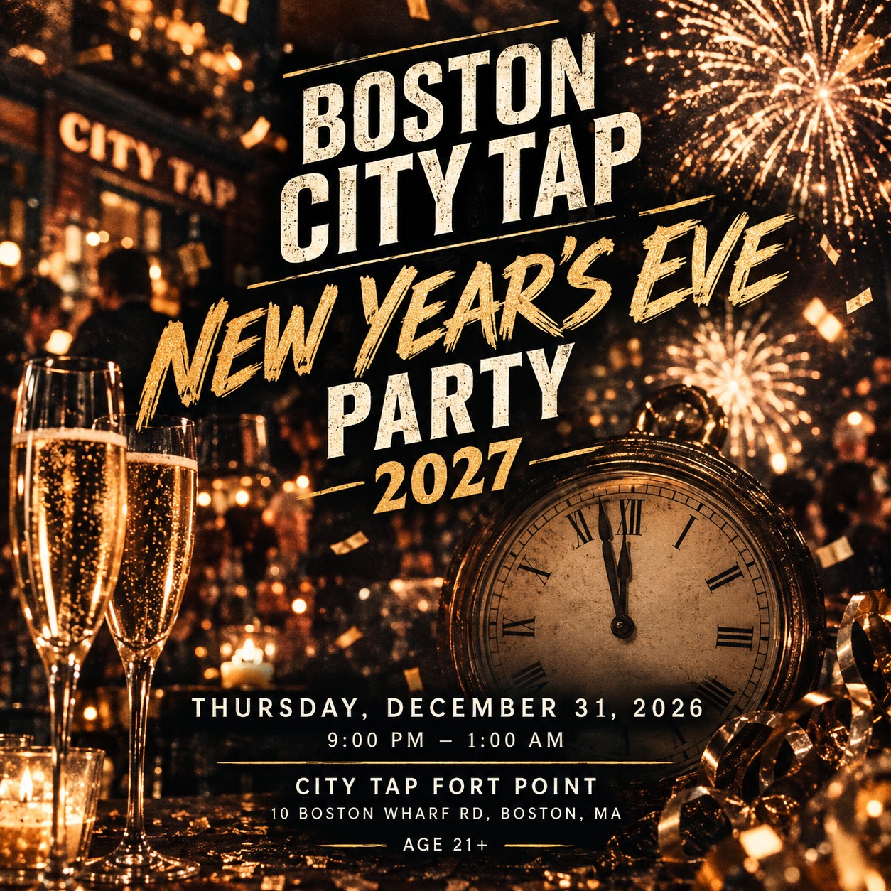 City Tap Fort Point NYE27 Boston
