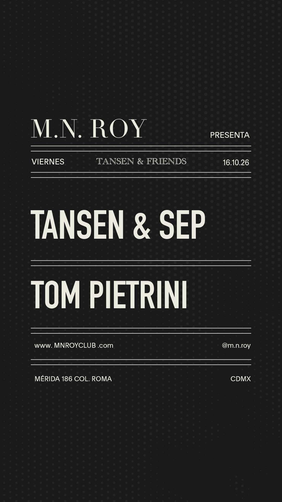Flyer de TANSEN & FRIENDS