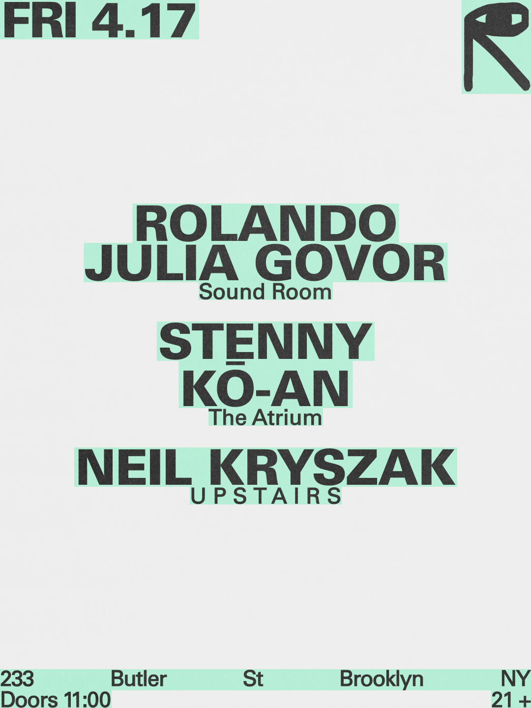 Rolando + Julia Govor / Stenny + kō-an / Neil Kryszak
