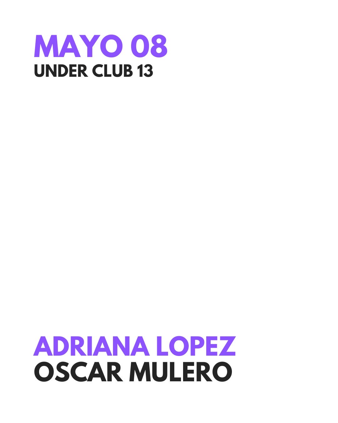 ANIVERSARIO 13 - Adriana Lopez - Oscar Mulero