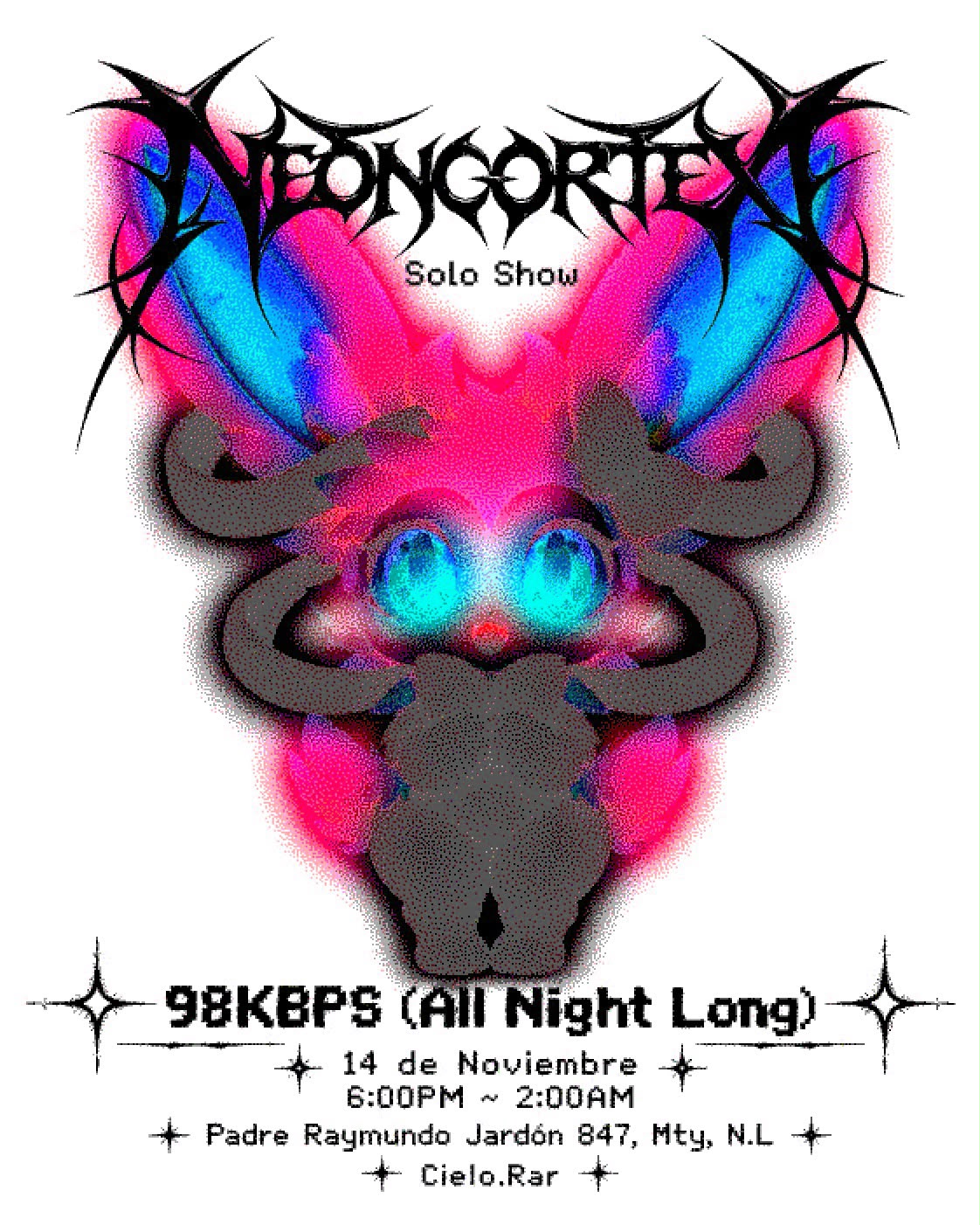 Flyer de Neoncortex (Solo Show)