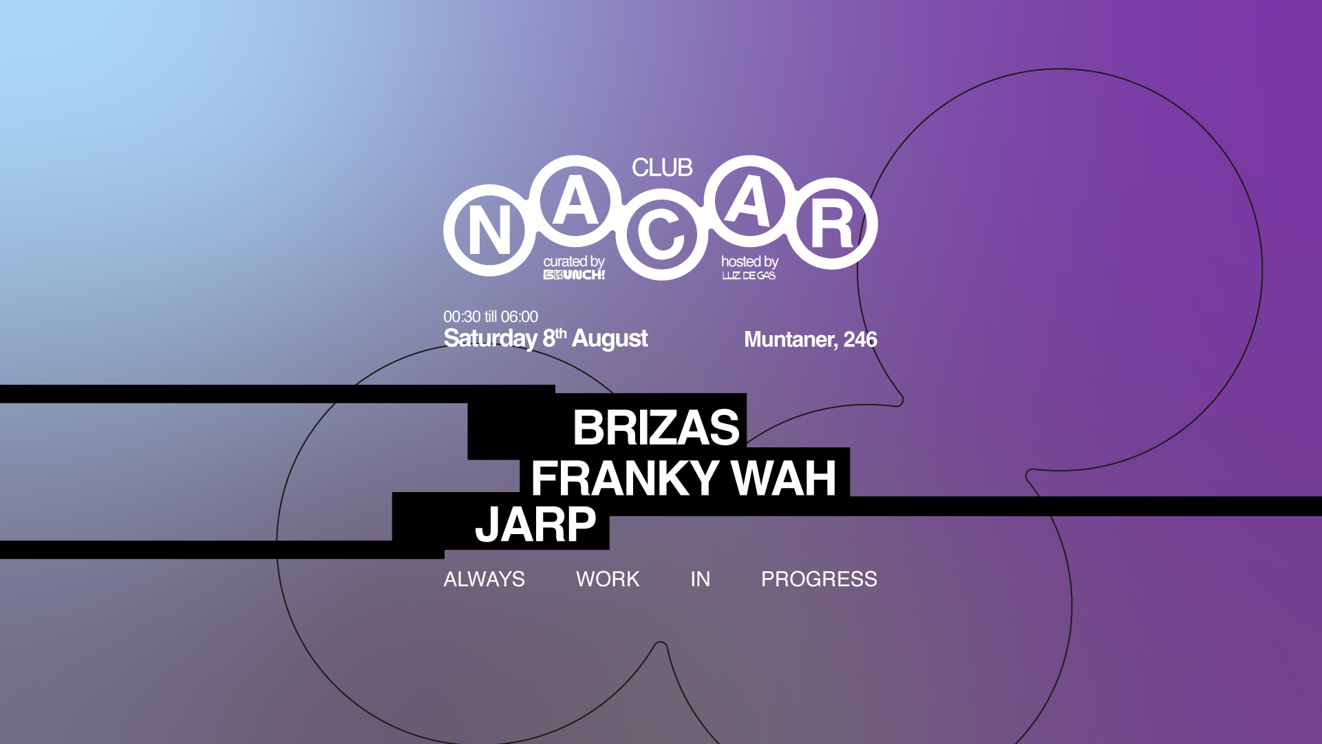 Nacar Club curated by Brunch Electronik / Franky Wah, Brizas & JARP
