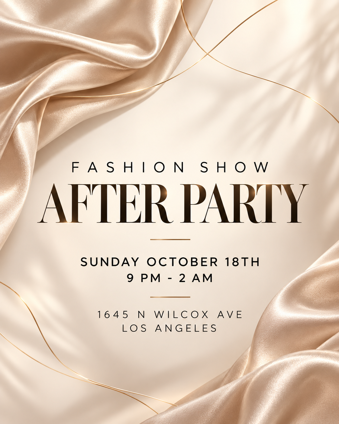 Fashion Show After Party (Top Talent + Media + Celebs)