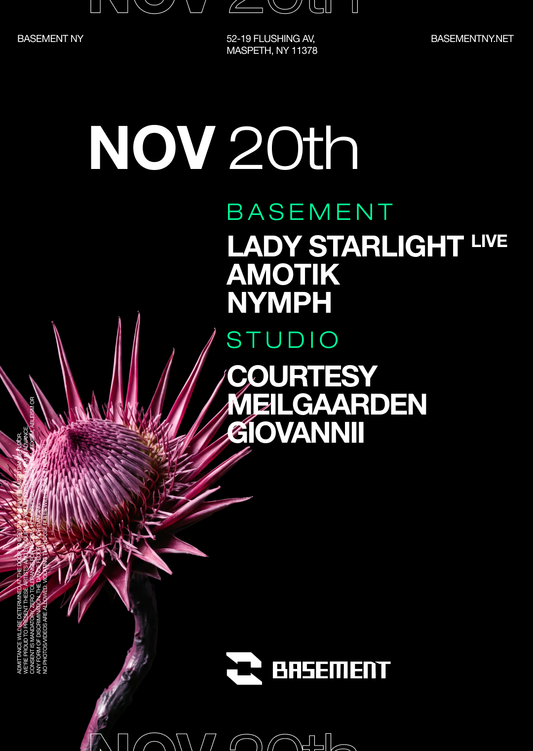 Lady Starlight live / Amotik / Nymph / Courtesy / Meilgaarden / Giovannii