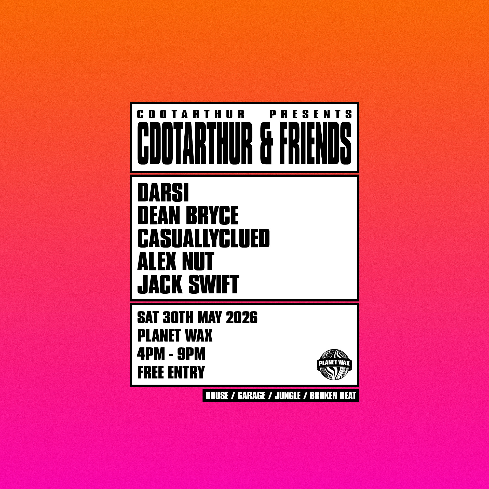 CDOTARTHUR PRESENTS - CDOTARTHUR & FRIENDS