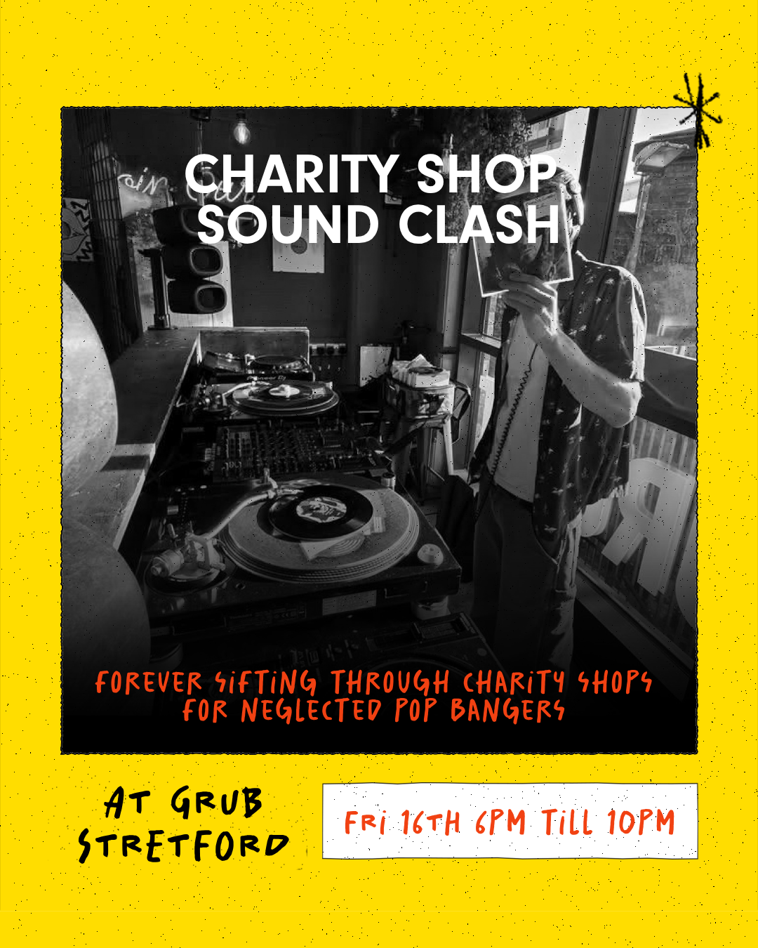 GRUB Stretford: Charity Shop Sound Clash at Grub Stretford, Manchester M32 9AH