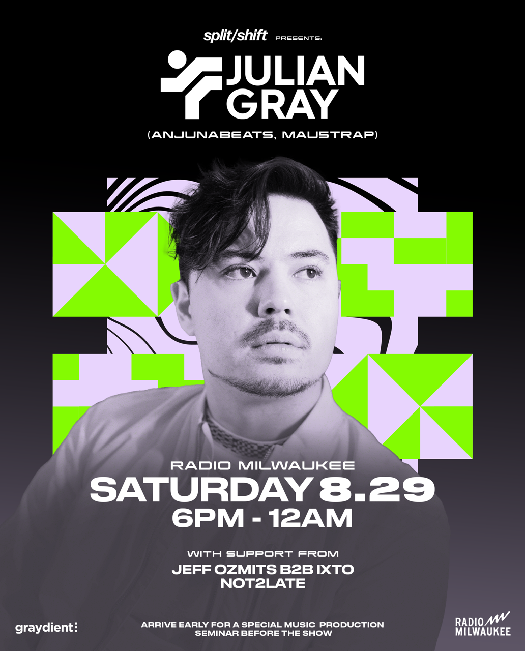split/shift presents: Julian Gray at Radio Milwaukee, Milwaukee