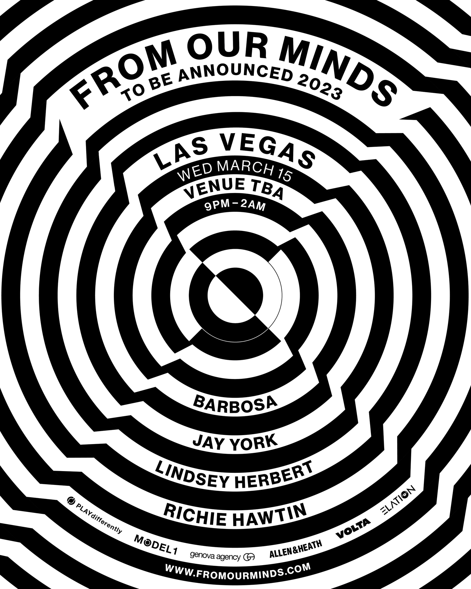 Elation presents From Our Minds ft Richie Hawtin + more flyer