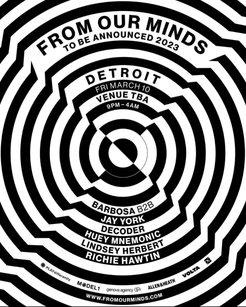 Richie Hawtin From Our Minds tour flyer