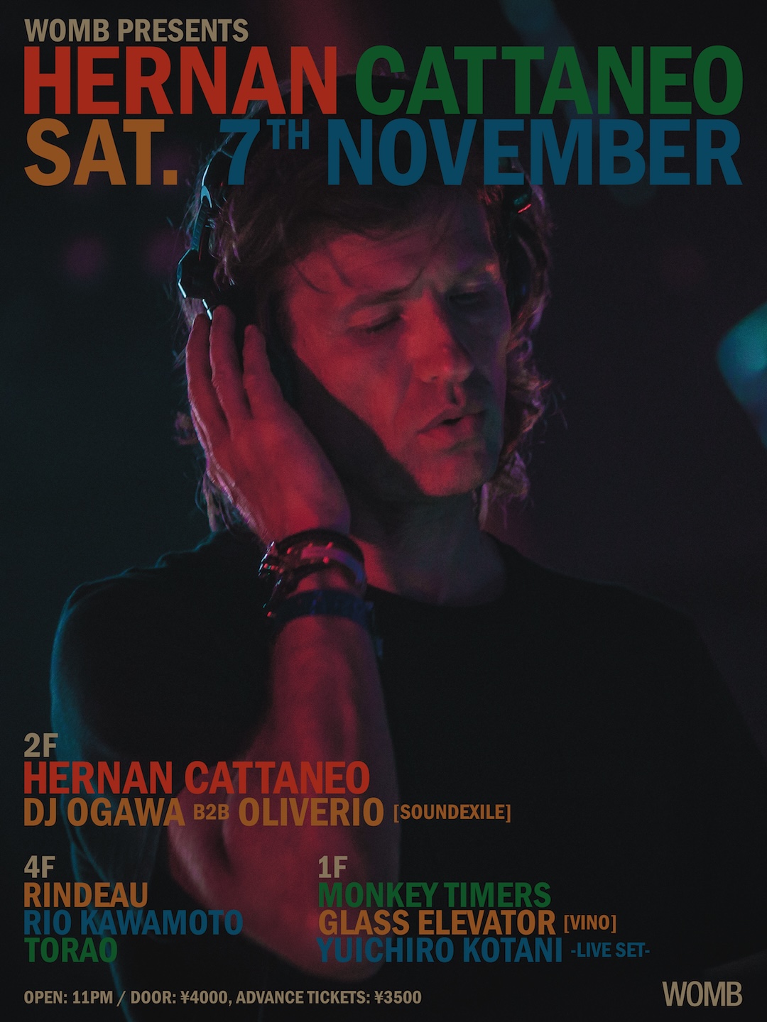 WOMB PRESENTS Hernan Cattaneo (PROGRESSIVE HOUSE / TECHNO) flyer