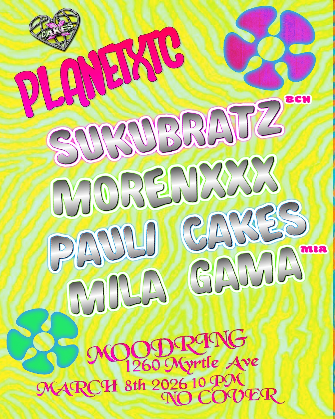 xcakes: Sukubratz, MORENXXX, Pauli Cakes, Mila Gama