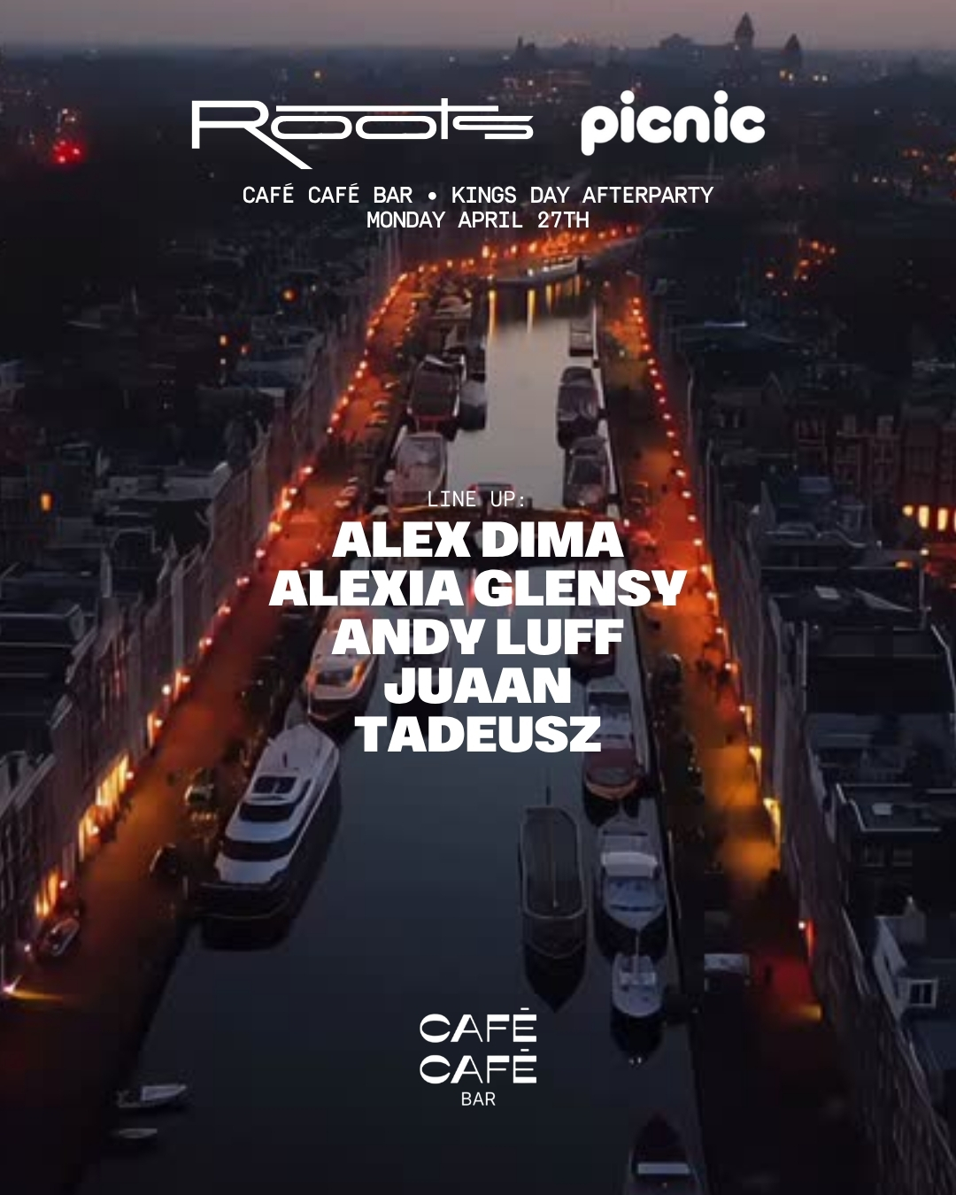 Roots x Picnic Kingsday aan de Amstel (Open Air) bij Café Café Bar