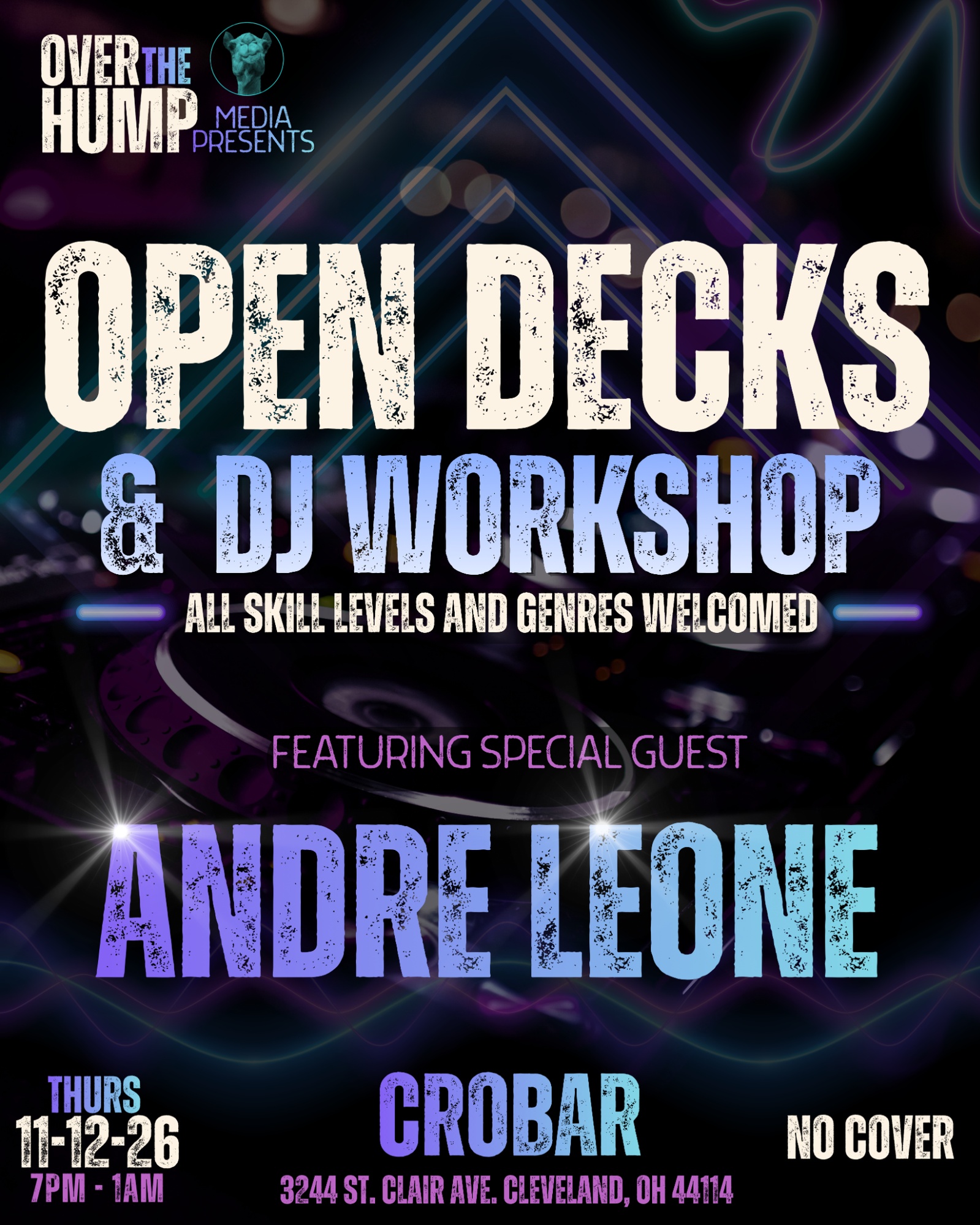 Open Decks & DJ Workshop flyer Open Decks & DJ Workshop flyer