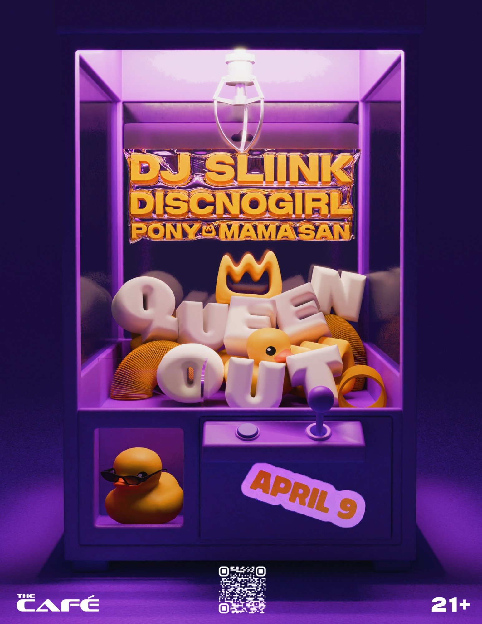 QUEEN OUT 13 W/ DJ Sliink, Discnogirl, MAMA SAN, & Pony