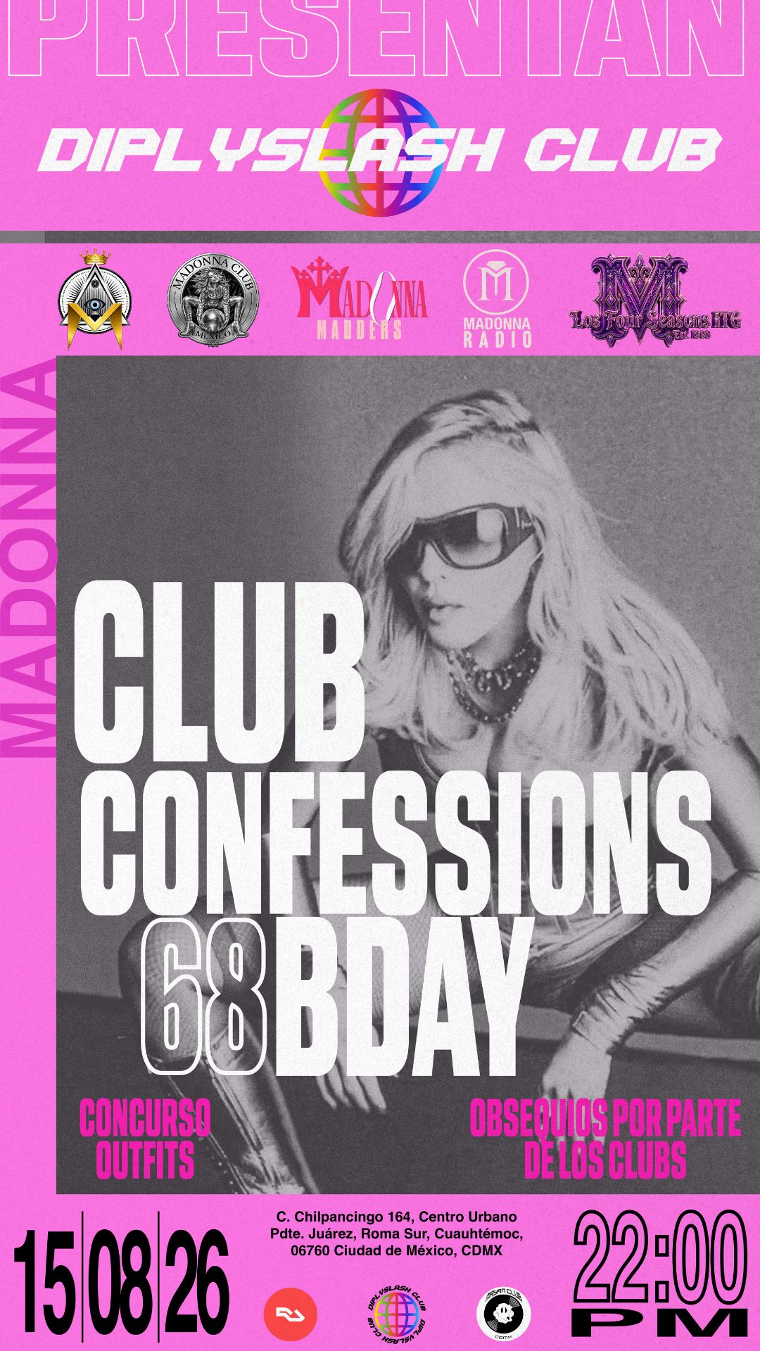 Flyer de Diplyslash Club presenta: Club Confessions, 68 Bday Party