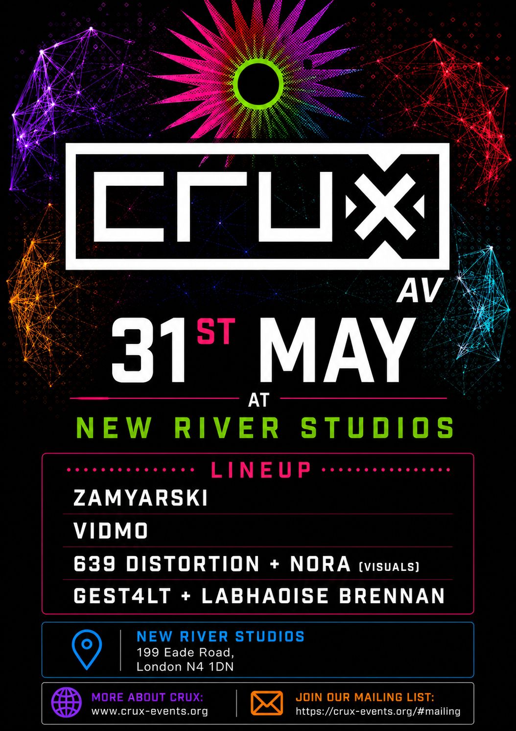 Crux audiovisual performance showcase