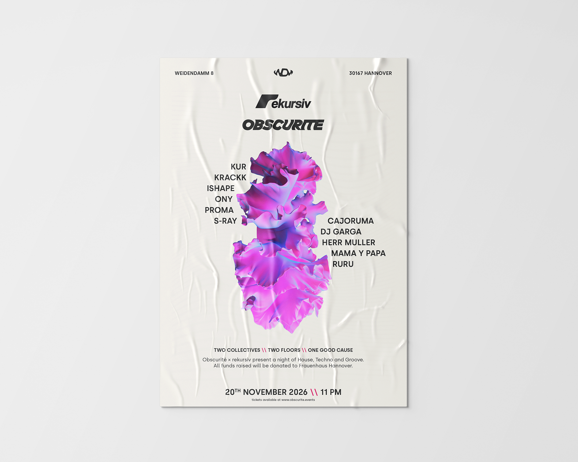 Obscurité × rekursiv flyer Obscurité × rekursiv flyer