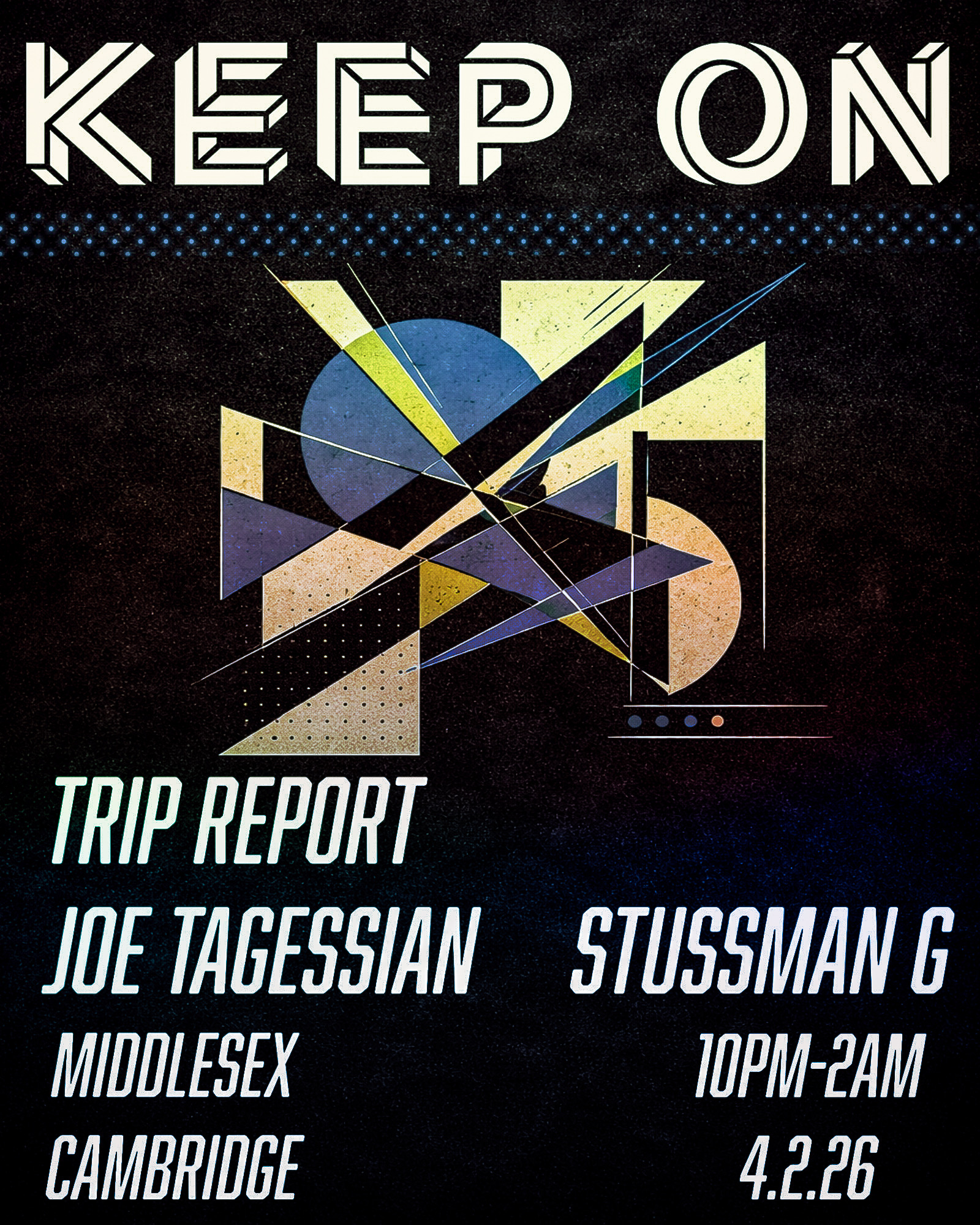 KEEP ON - Trip Report / Joe Tagessian / STUSSMAN G