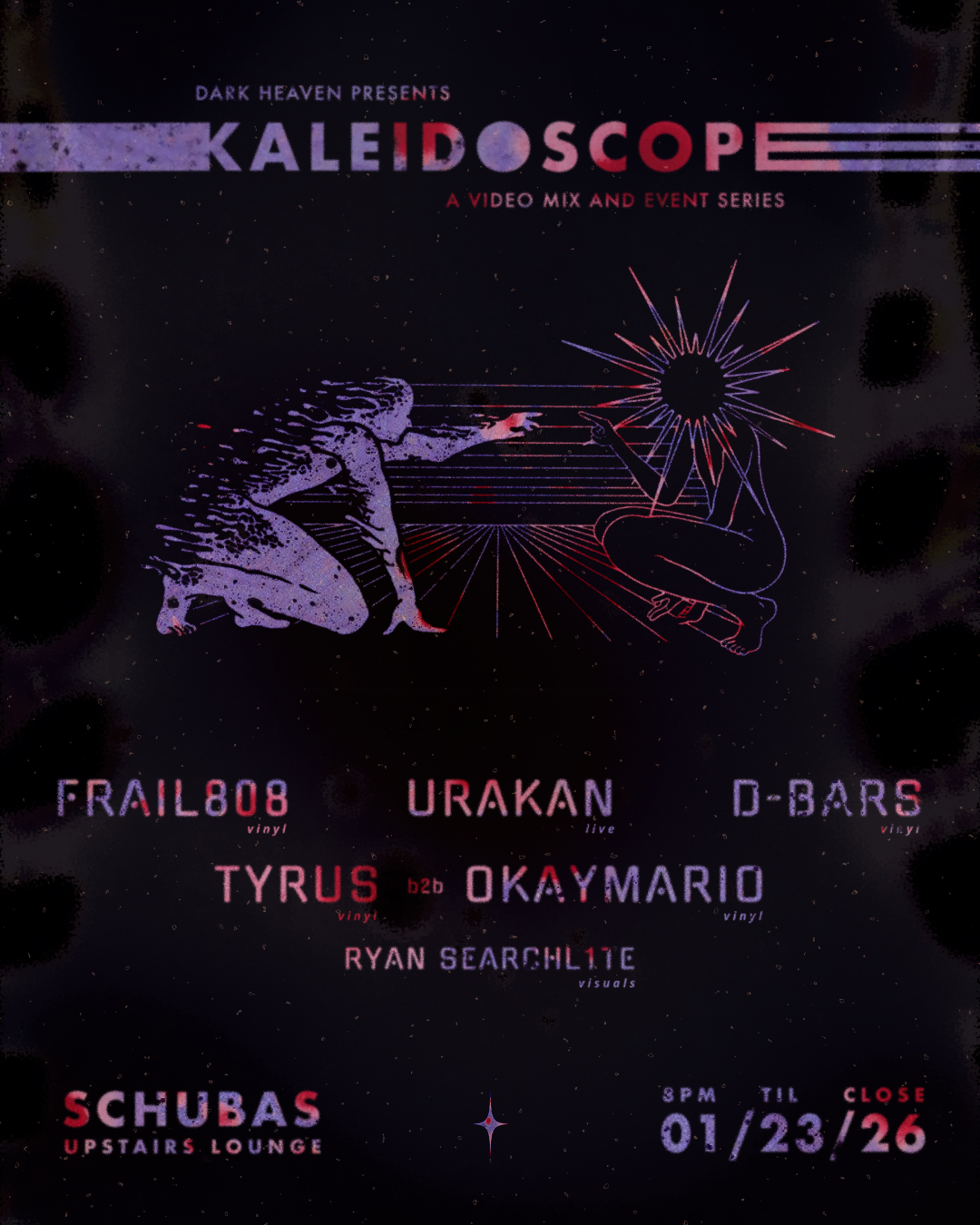 Dark Heaven: KALEIDOSCOPE feat. Urakan (live), frail808, D-Bars, Tyrus b2b OkayMario
