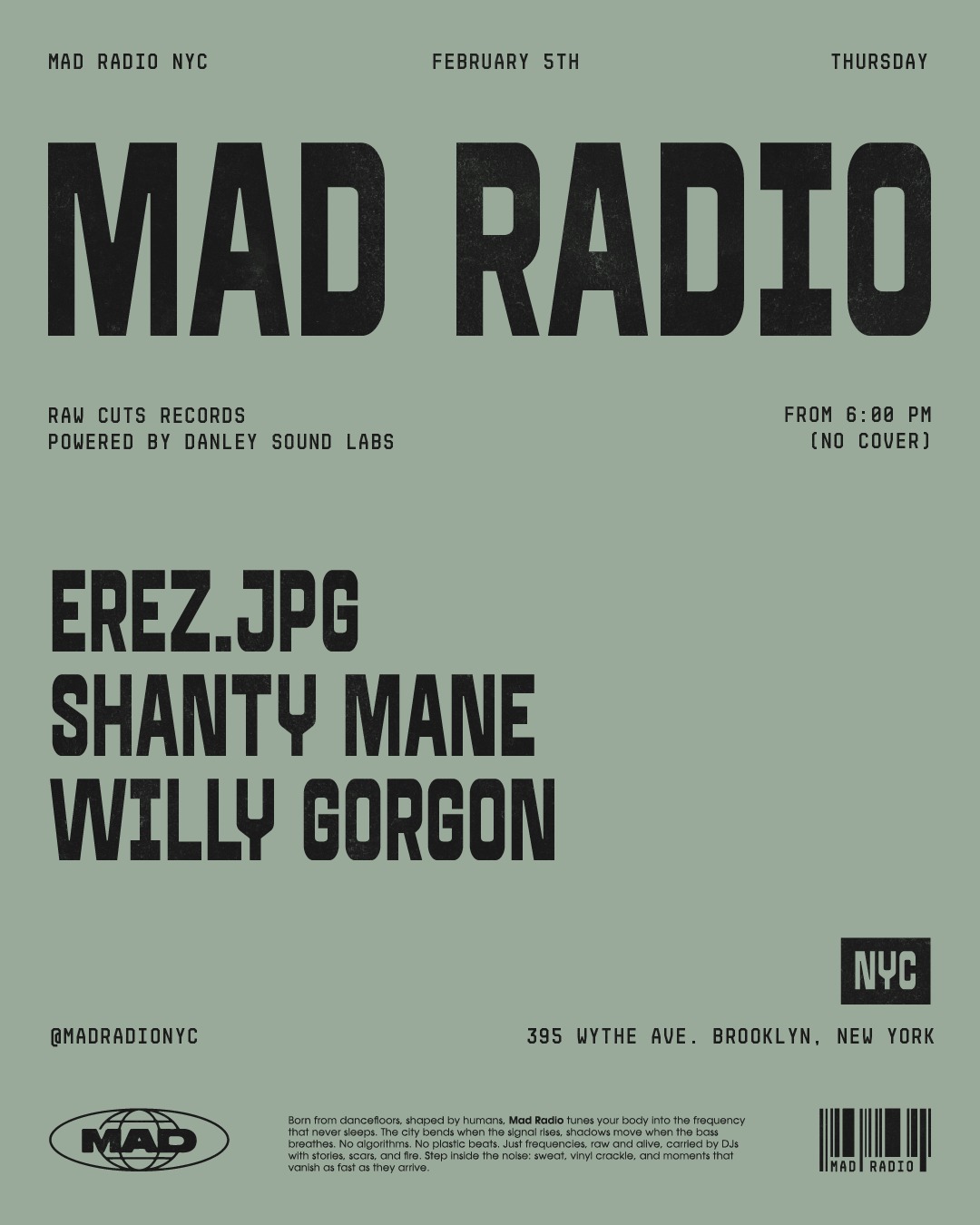 Raw Cuts Records: EREZ.JPG, shanty mane, Willy Gorgon