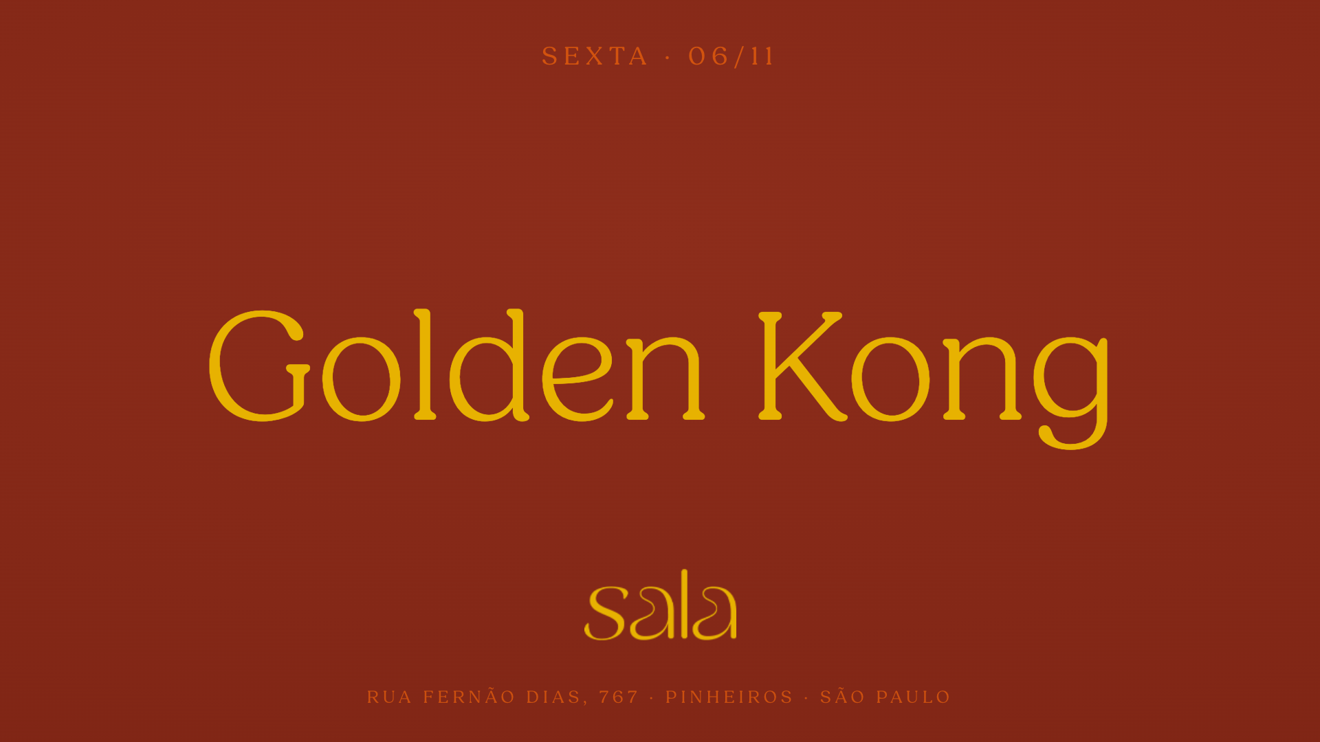 Sala recebe Golden Kong in São Paulo, Brazil