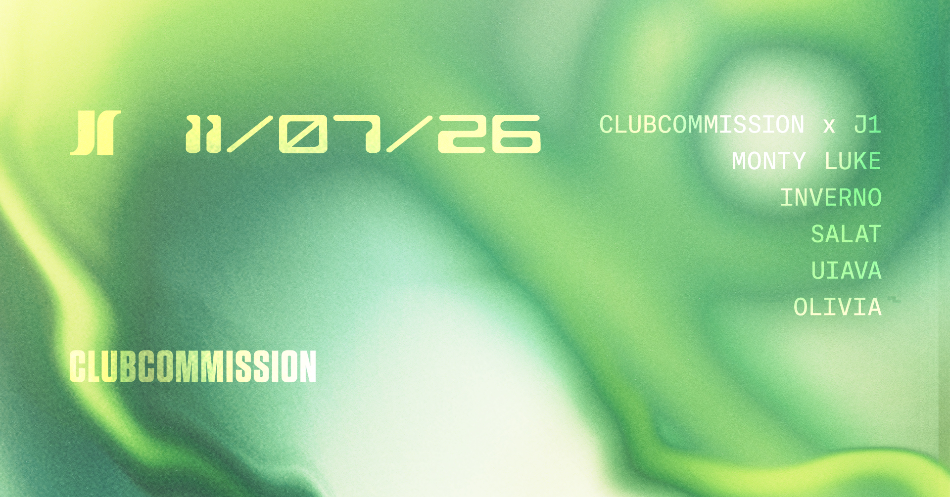 J1 x Clubcommission: Monty Luke, INVERNO, Salat, uiava, Olivia — Jasna 1, Варшава