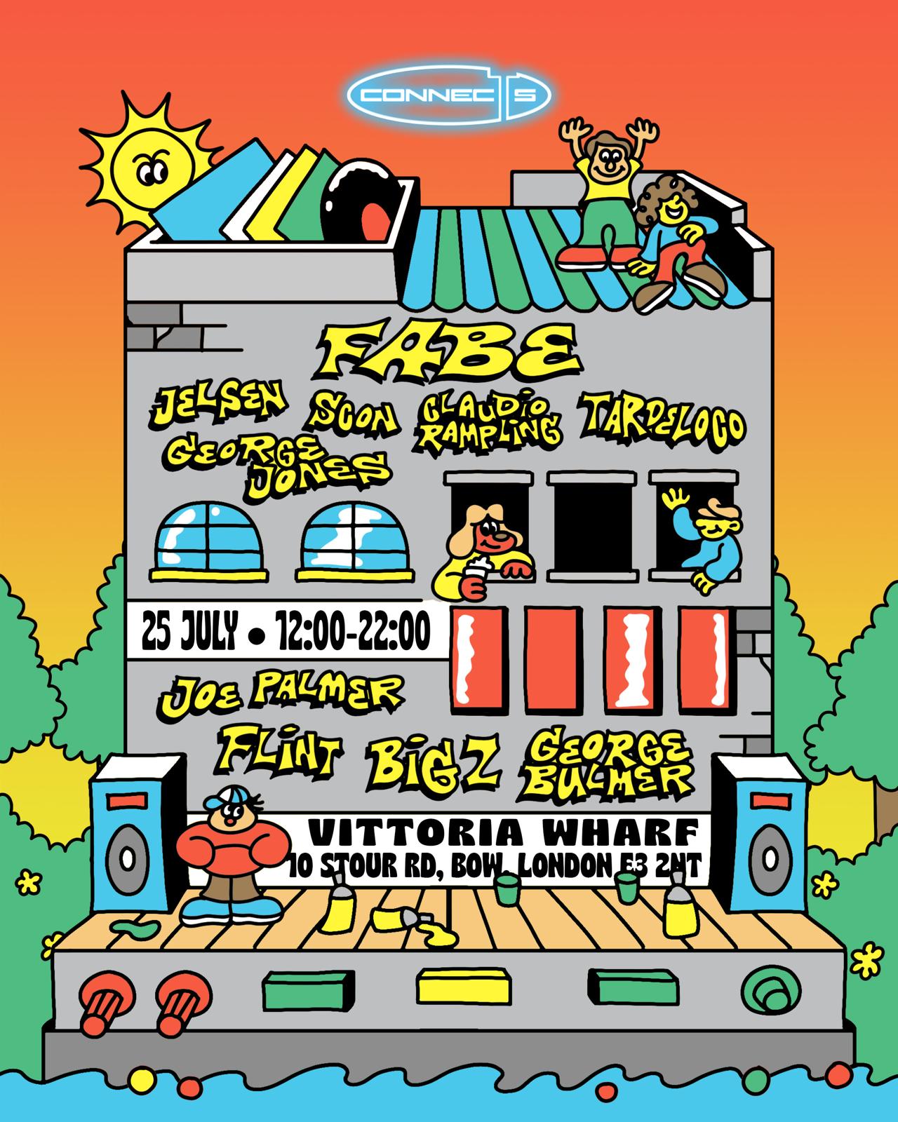 Connects at Vittoria Wharf with Fabe, Tardeloco, + many more