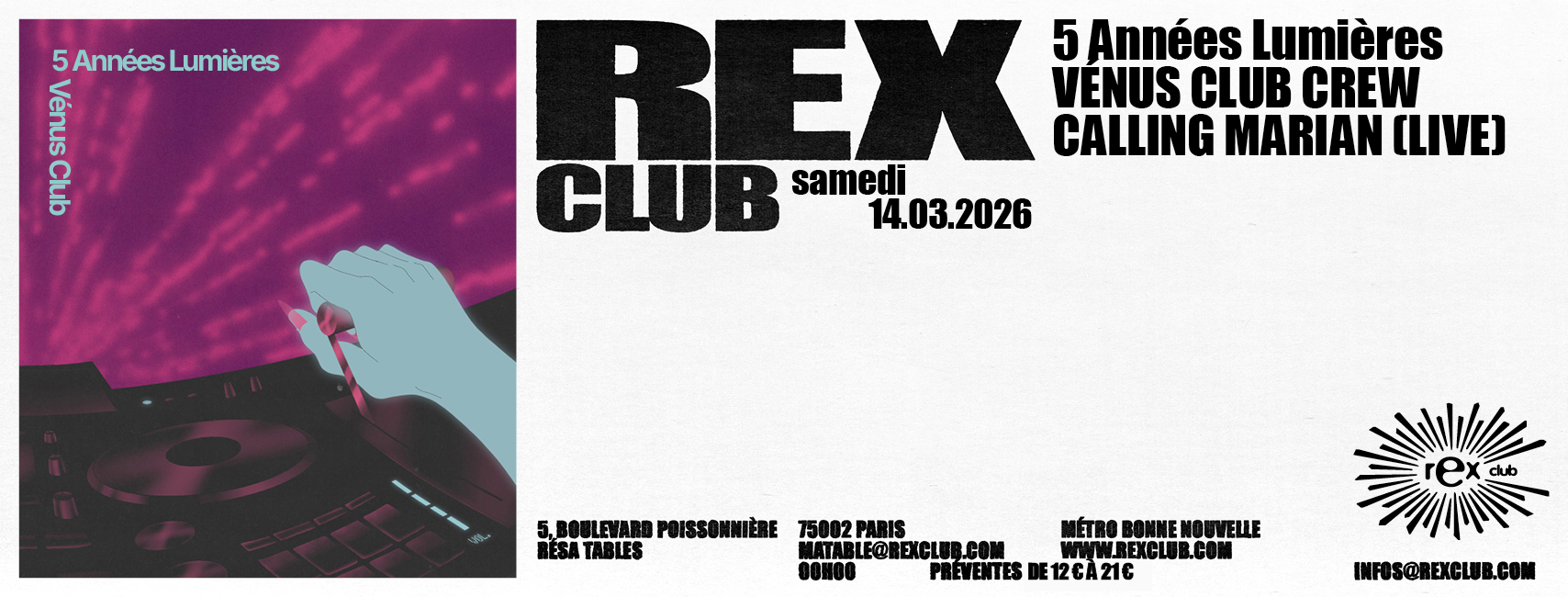 Calling Marian (Live) & Vénus Club Crew