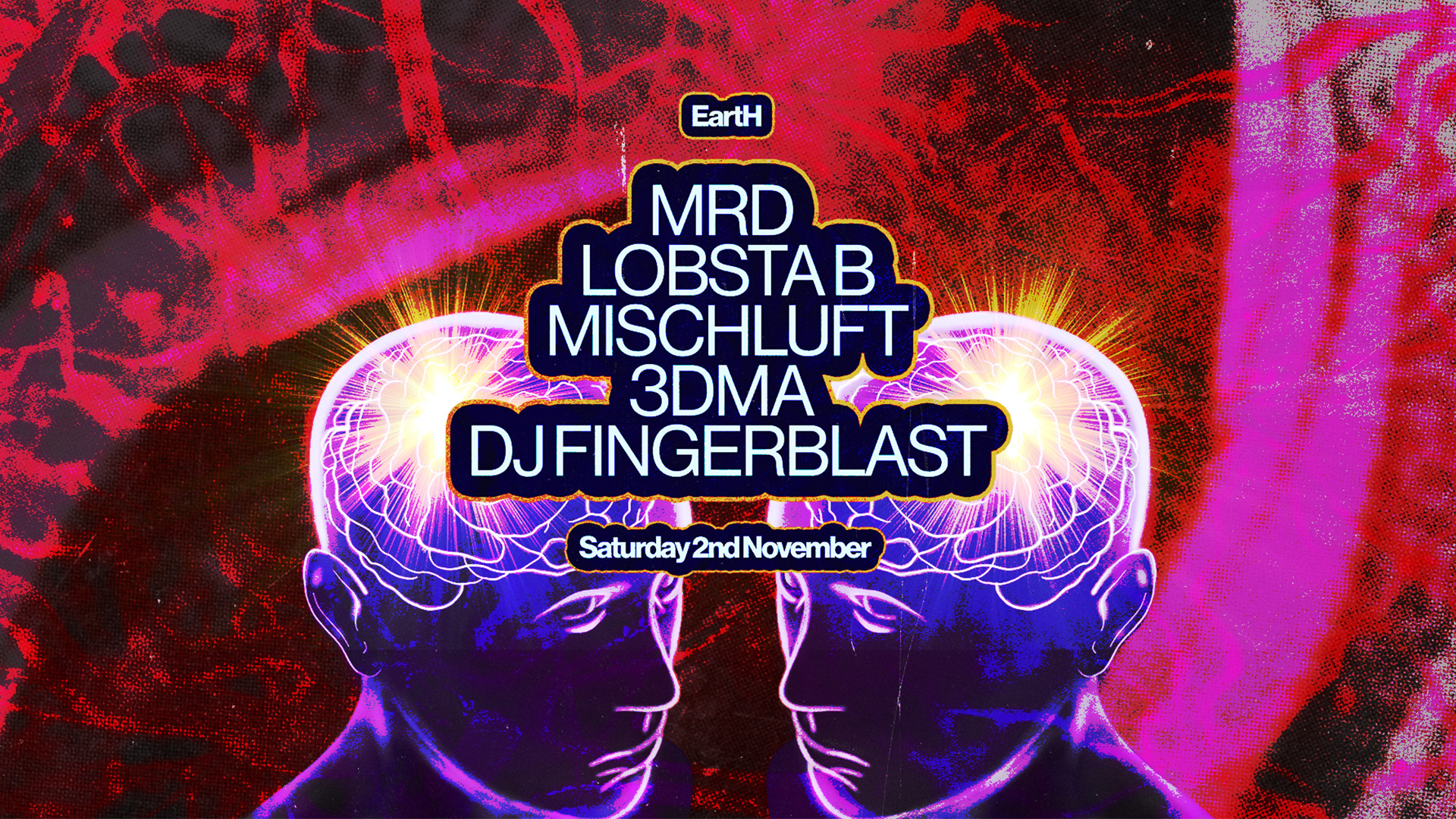 MRD, Lobsta B, Mischluft, 3DMA, DJ Fingerblast at EartH, London