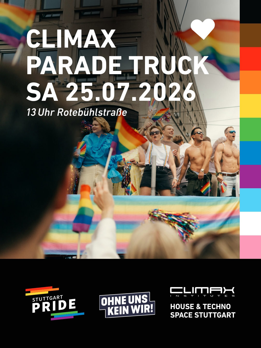 Mit dem Climax Truck auf dem Stuttgart Pride 2026 — Climax-Institutes, Stuttgart