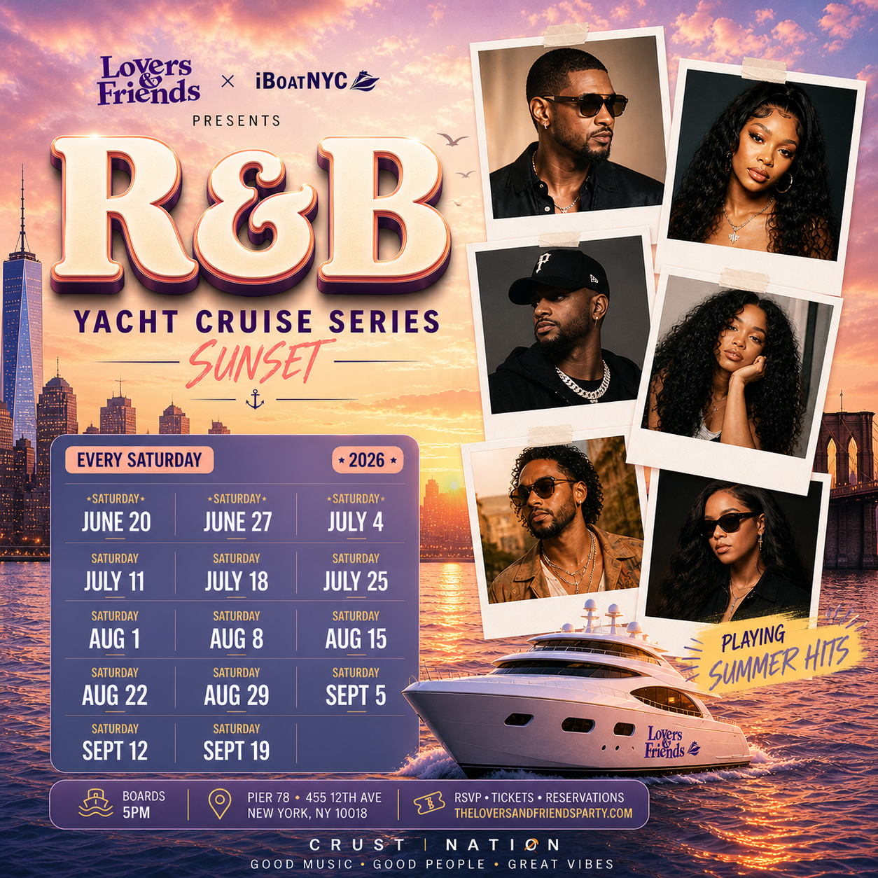 R&B on the River - Sunset Boat Party Yacht Cruise — Música · New York