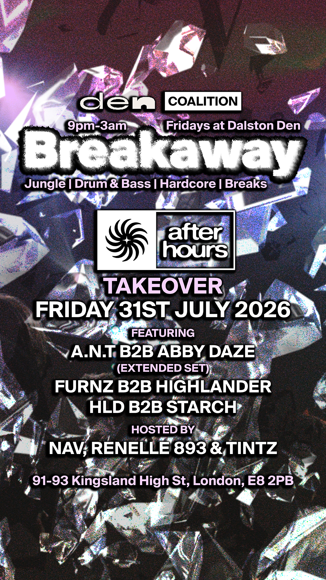 Breakaway: After Hours Takeover - FREE ENTRY BEFORE 12AM - Jungle/Drum & Bass