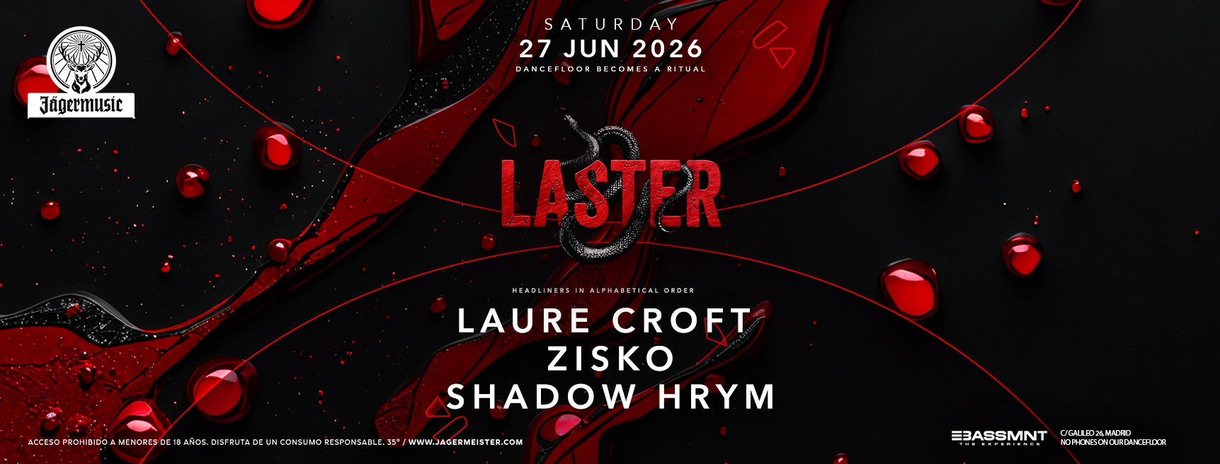 Laster Club presents Laure Croft, Zisko & SHADOW HRYM