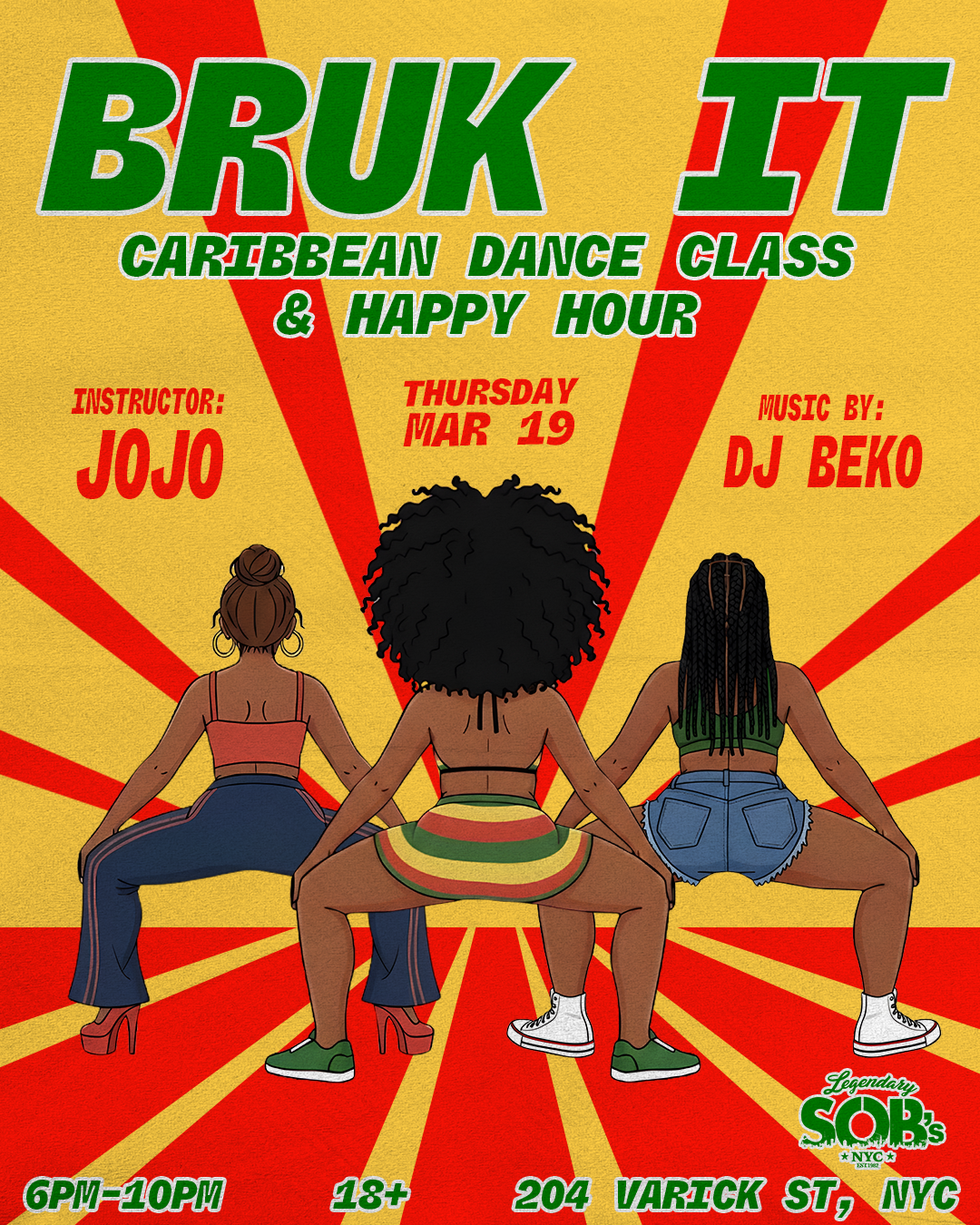 Bruk It! Caribbean Dance Class & Happy Hour
