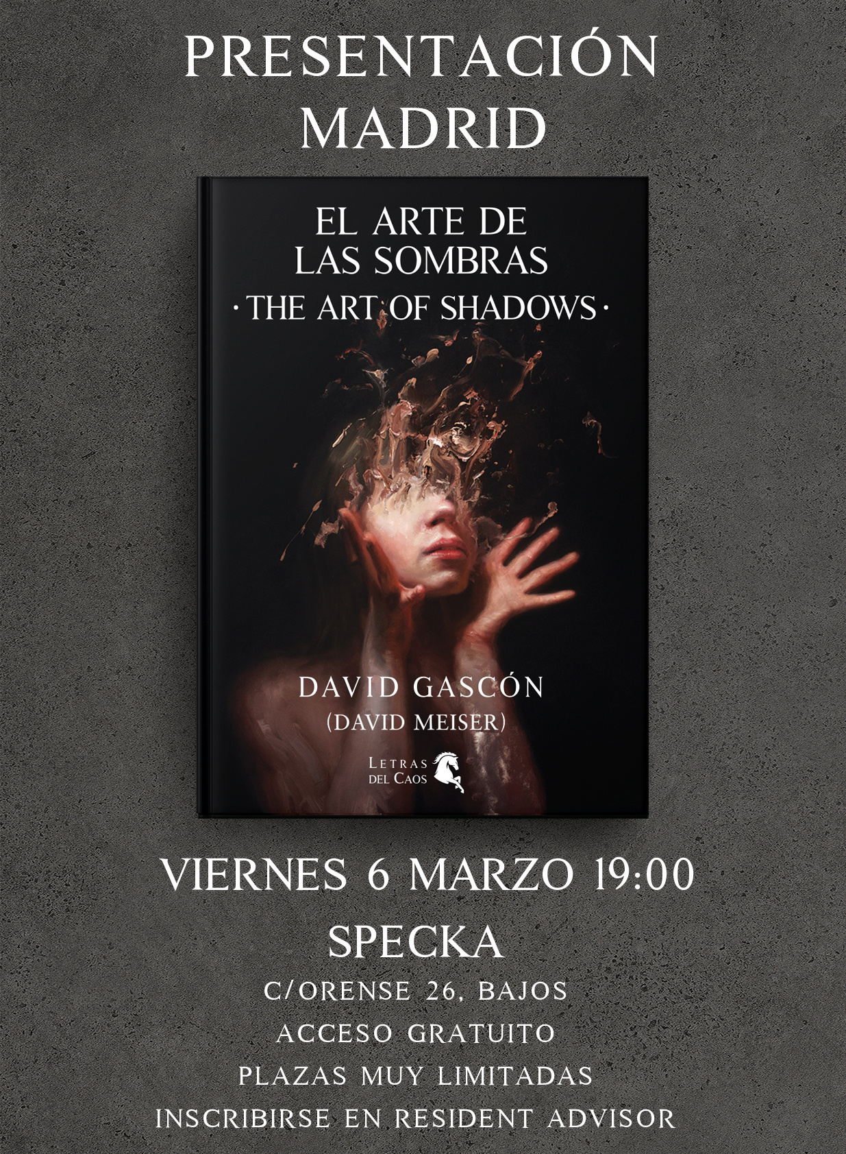 David Meiser PRESENTACIÓN DEL LIBRO 'EL ARTE DE LAS SOMBRAS' -