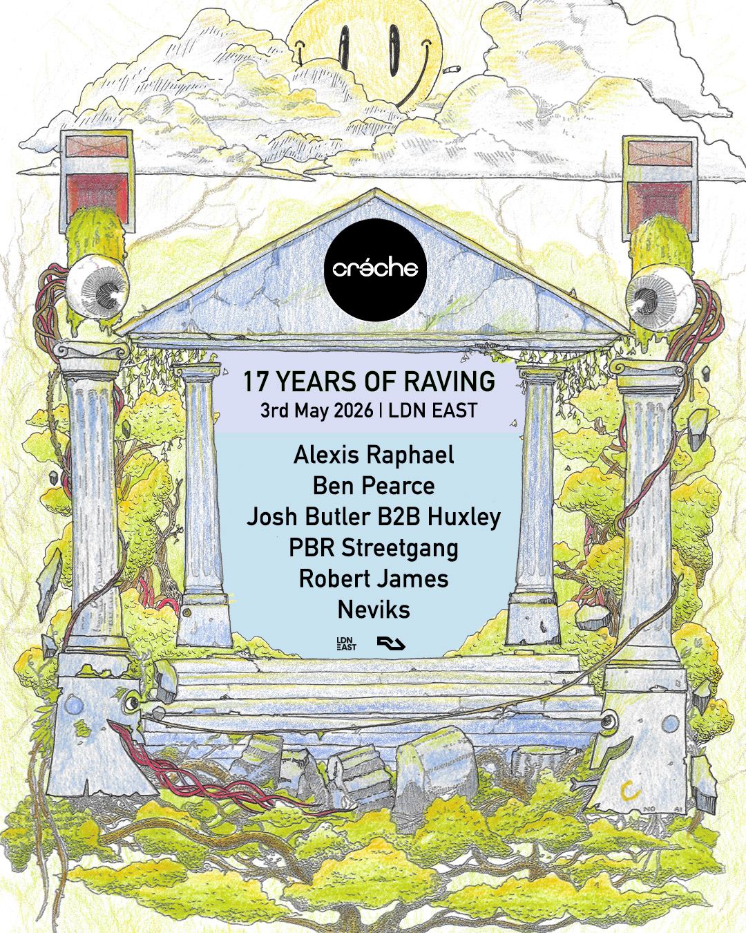 Creche - 17 Years of Raving (all day outdoor bank holiday special )