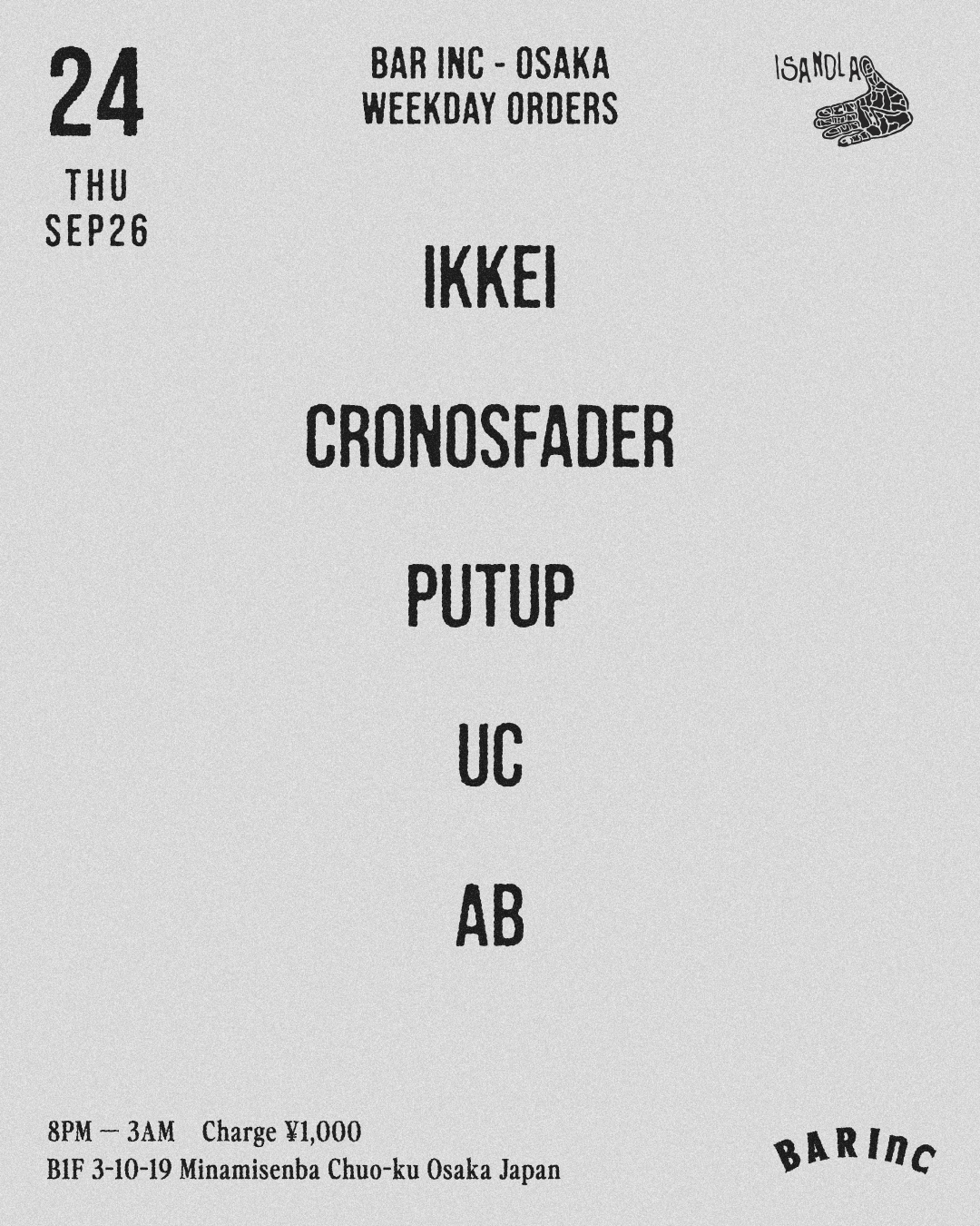 WEEKDAY ORDERS