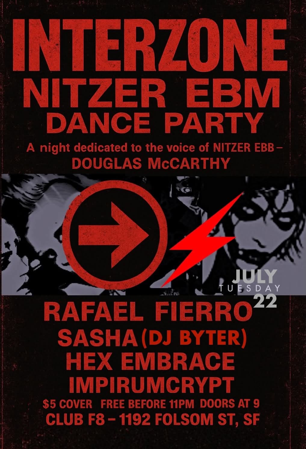 INTERZONE - NITZER EBM Party w/DJs Rafael Fierro and Byter