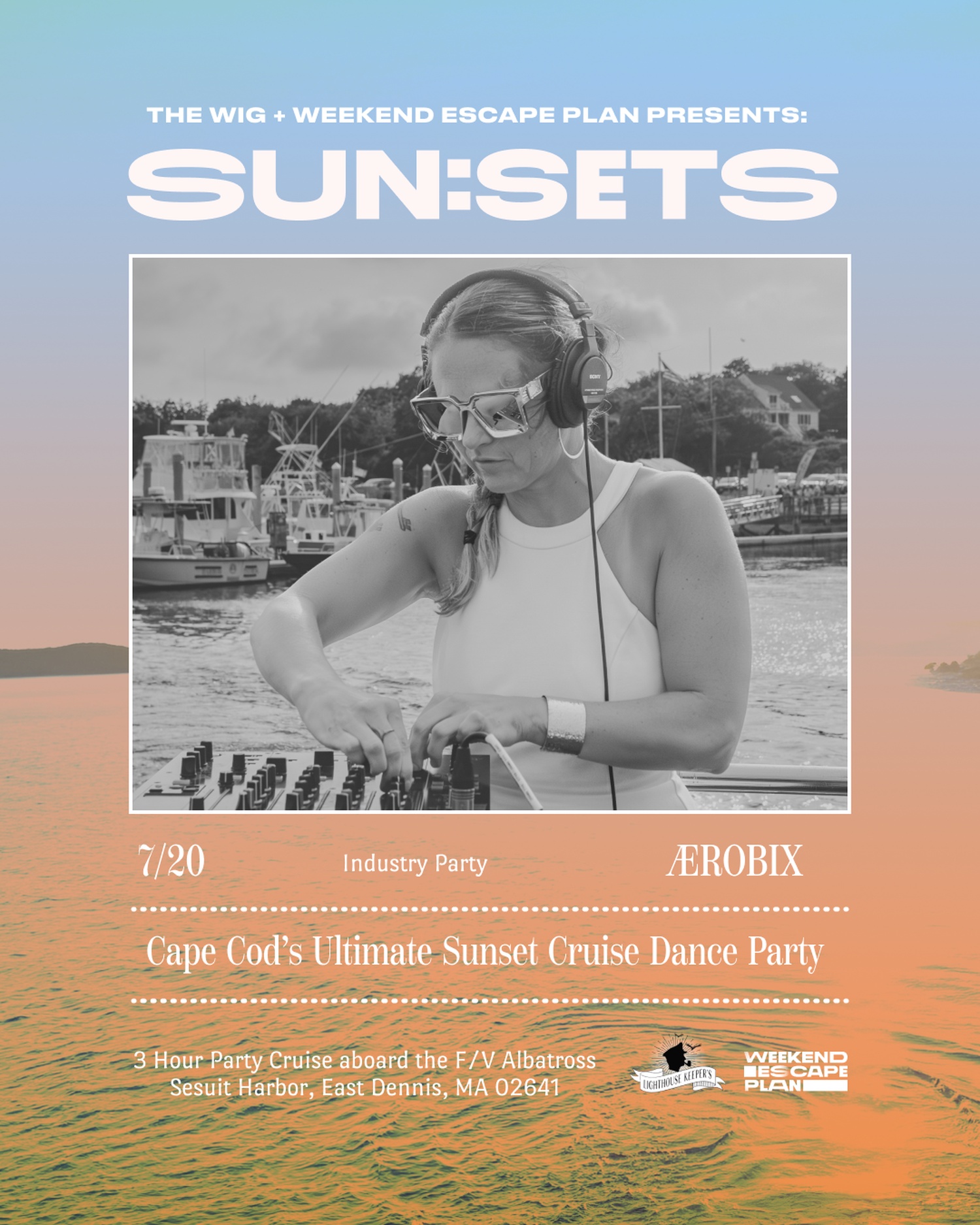 SUN:SETS Cruise feat. ÆROBIX at Albatross Fishing, Massachusetts