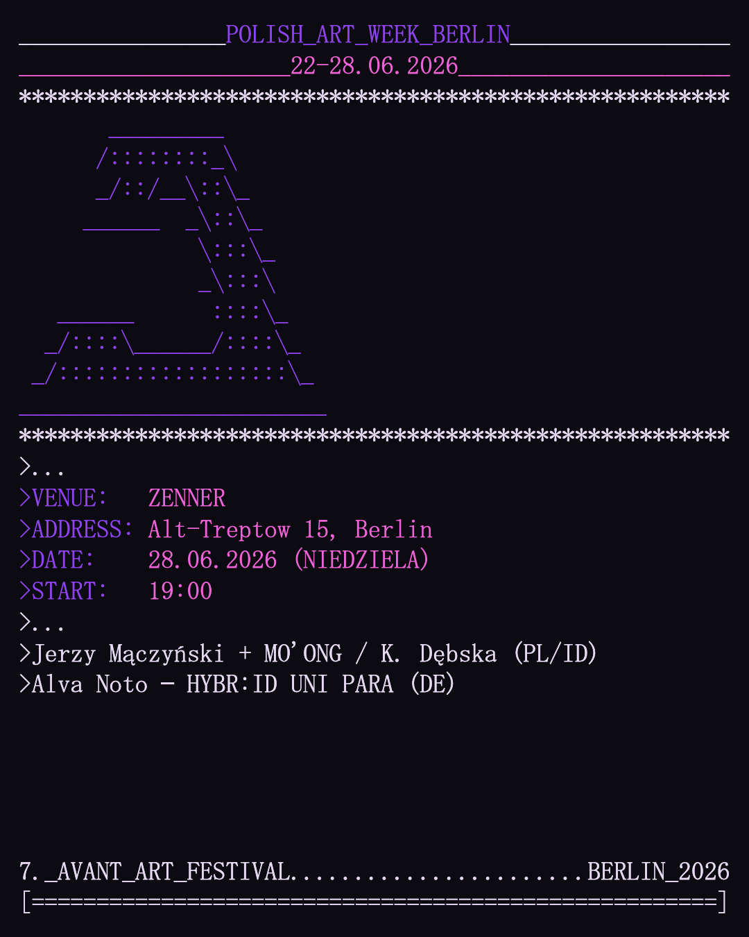 Alva Noto – HYBR:ID UNI PARA / Jerzy Mączyński & J.MO'ONG SANTOSO PRIBADI AV, Katarzyna Dębska